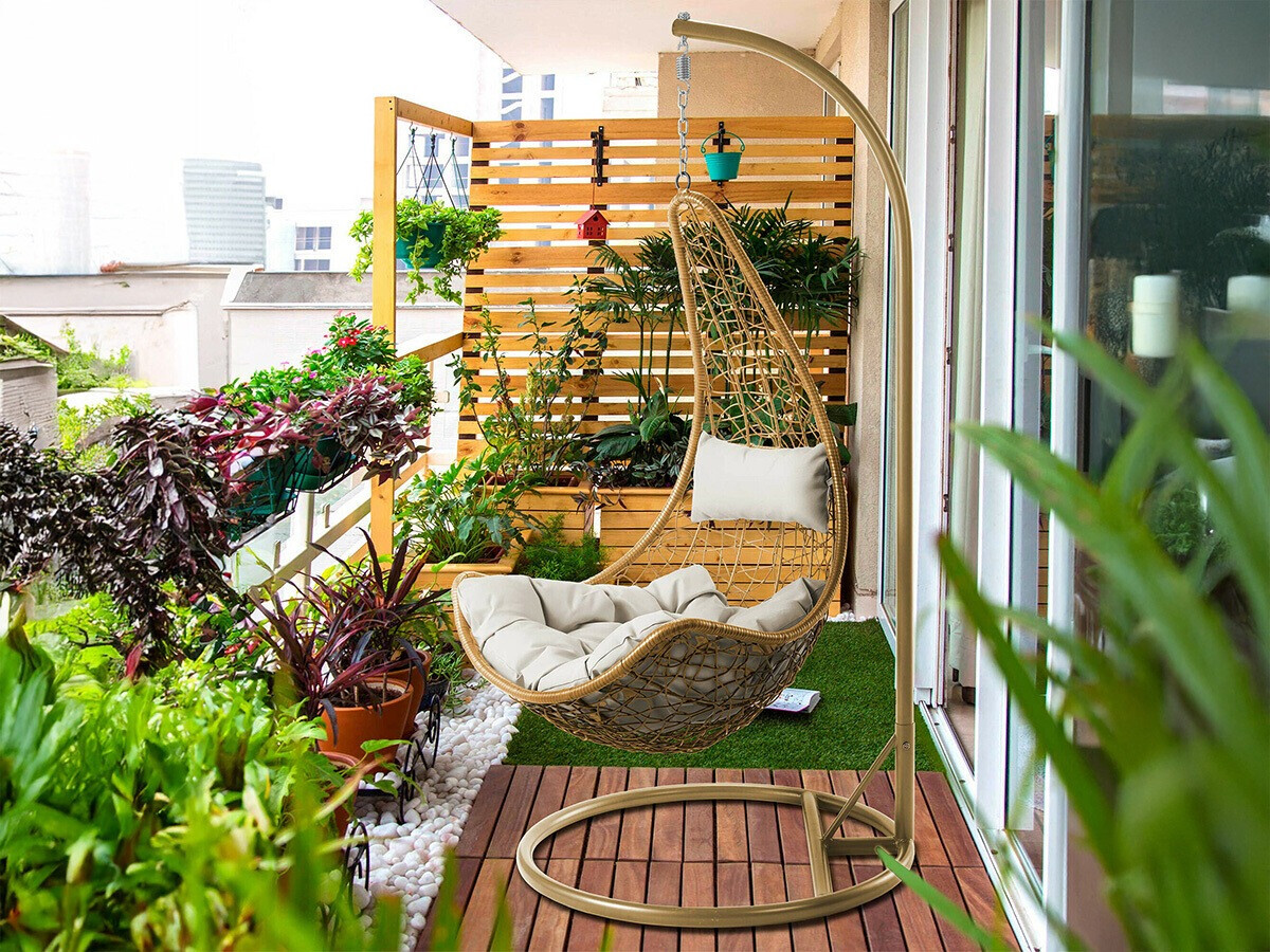 Подвесной стул Comfivo 313 (Коричневый + Бежевый)