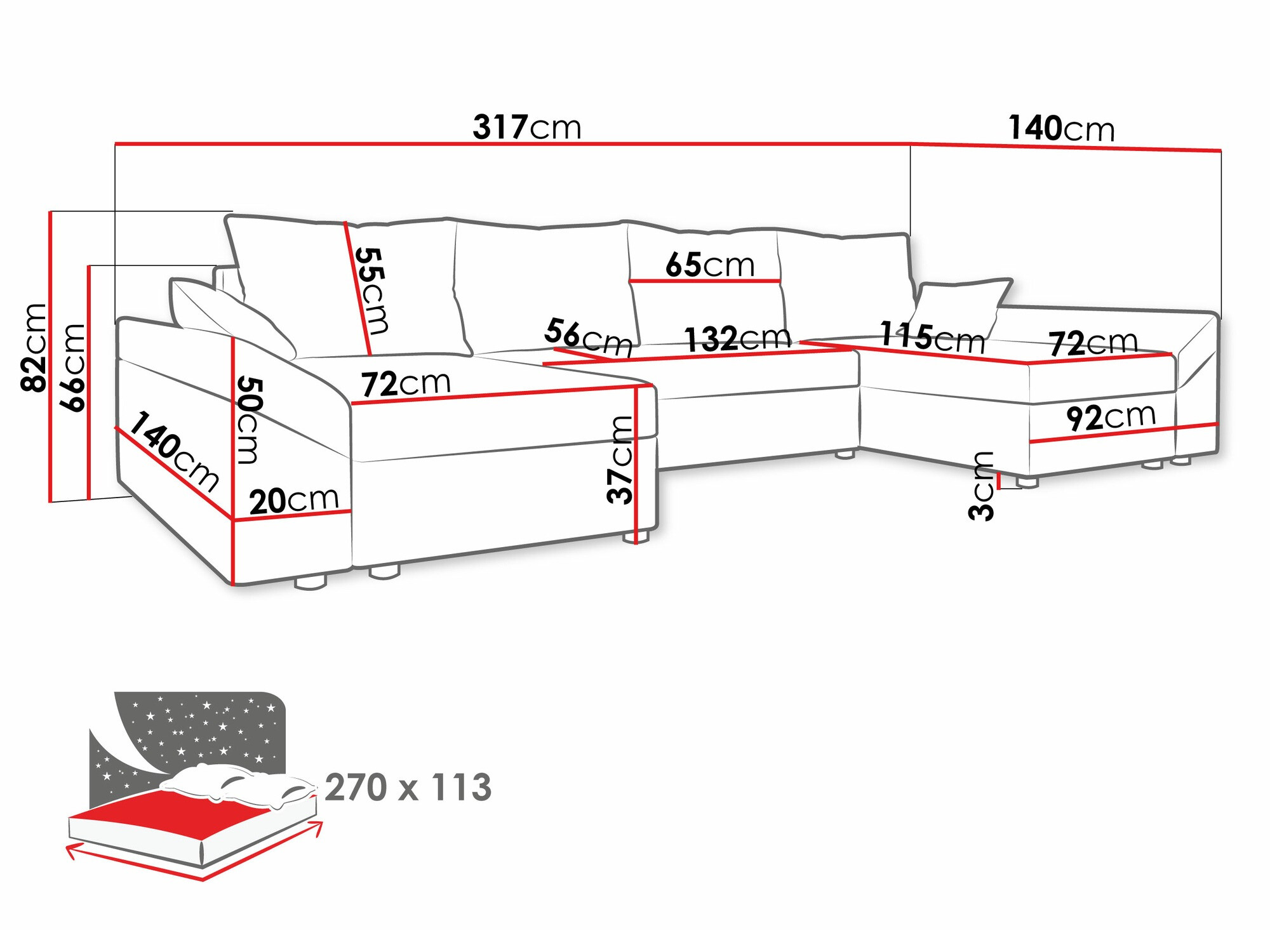Stūra dīvāns Memphis 105 (Poso 110)