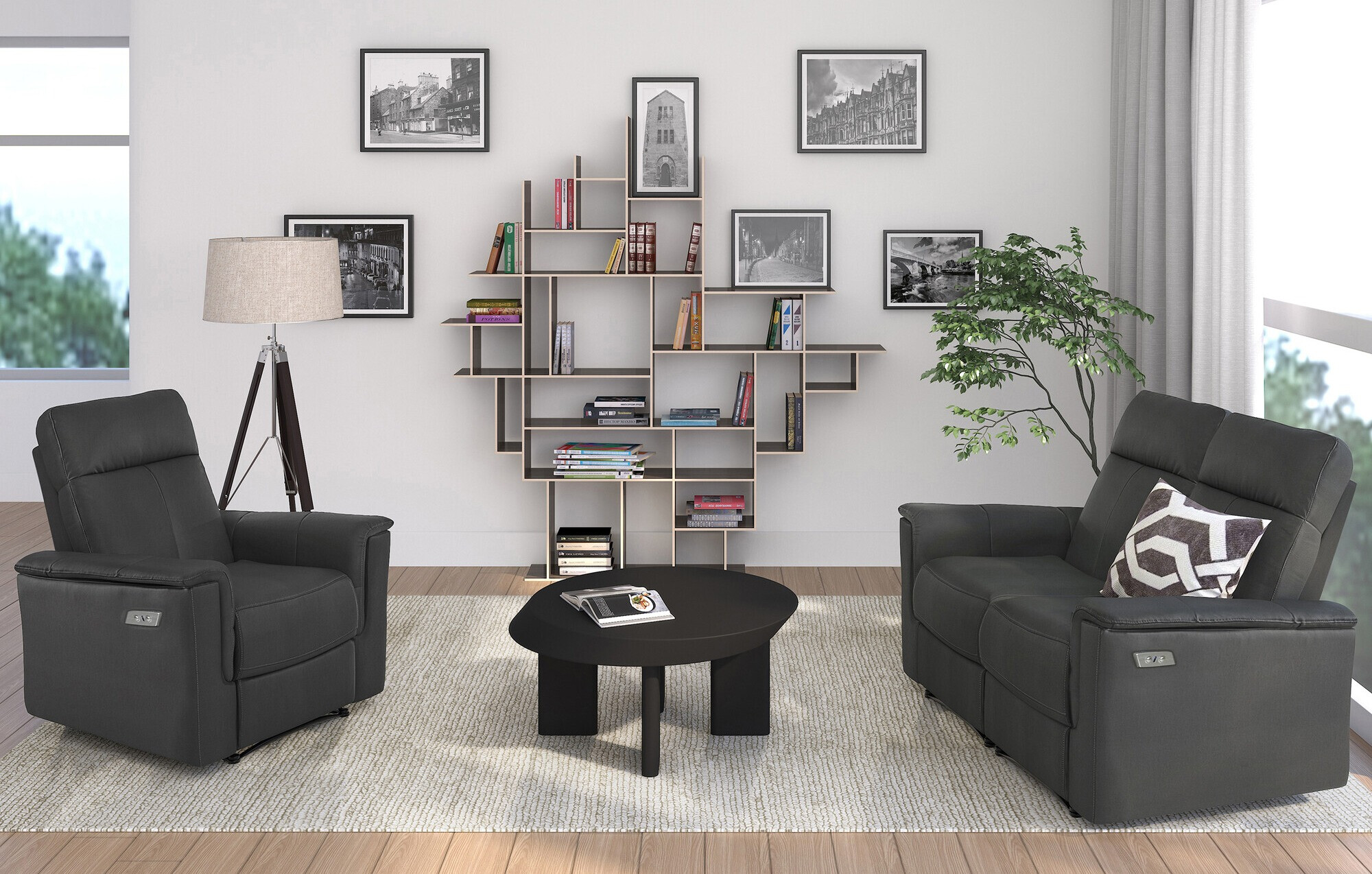 Dīvāns reglainer Denton 1421 (Pelēks)