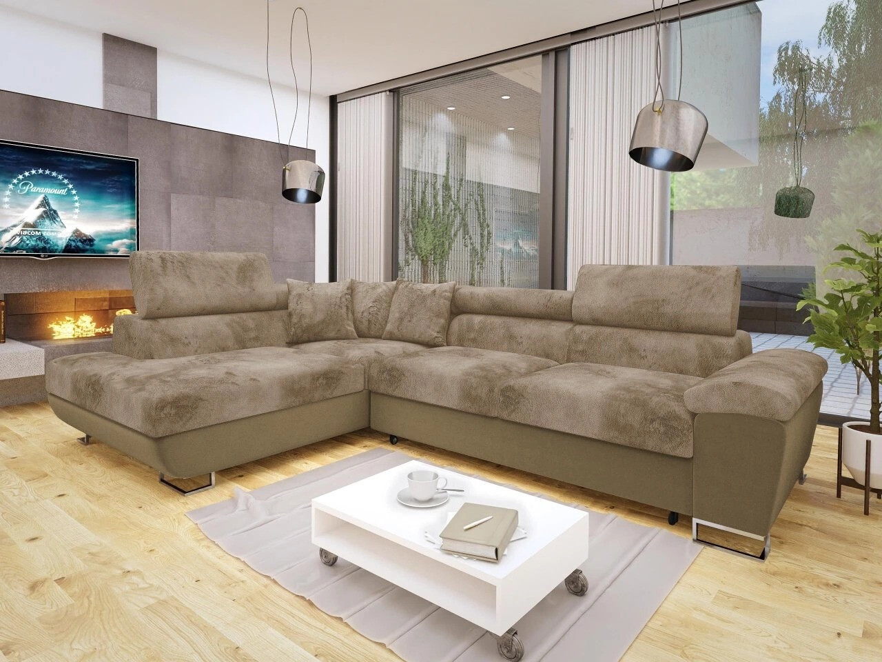 Stūra dīvāns Comfivo 290 (Otusso 02 + Sorriso 5)