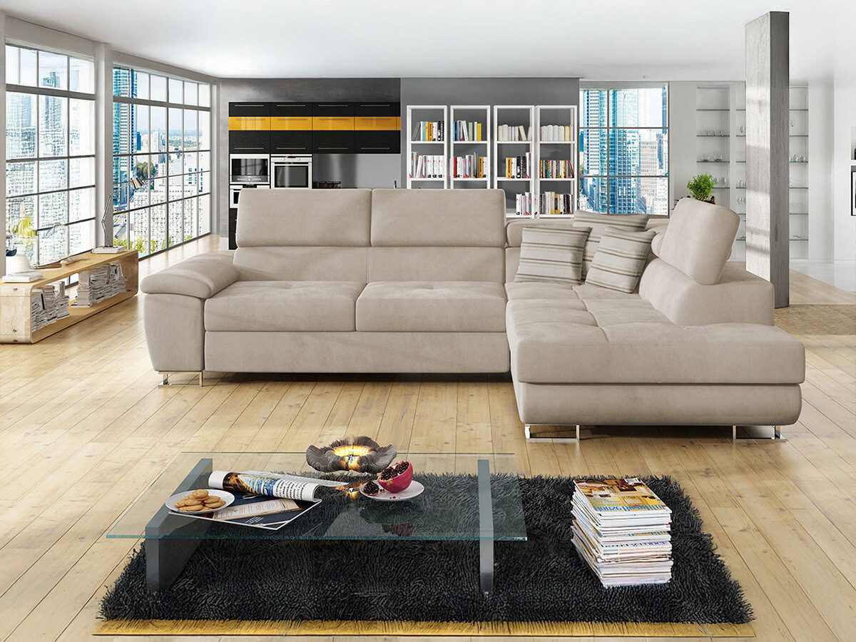 Stūra dīvāns Comfivo Ruta II (Uttario Velvet 2979 + Senegal 825)