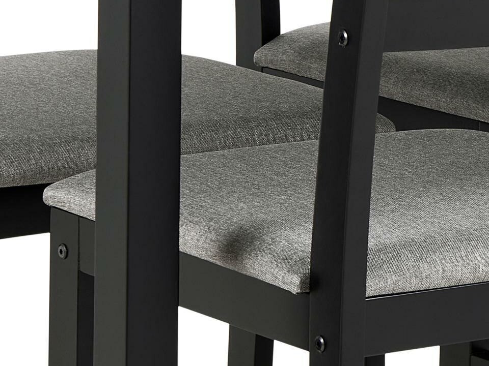 Обеденный гарнитур Norsica 857 (Чёрный + Светло-серый)