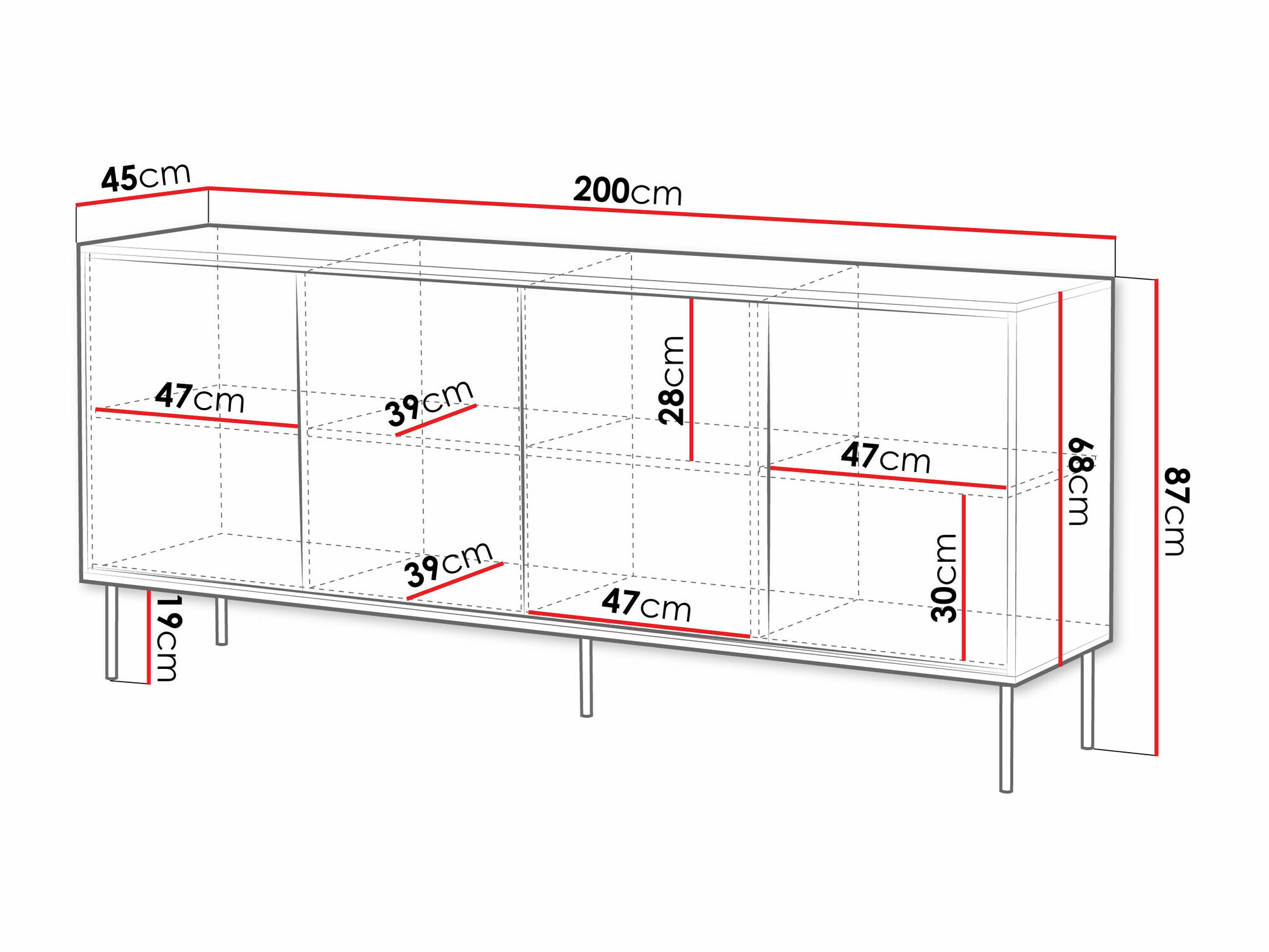 Шкафчик Charlotte 208 (Чёрный)