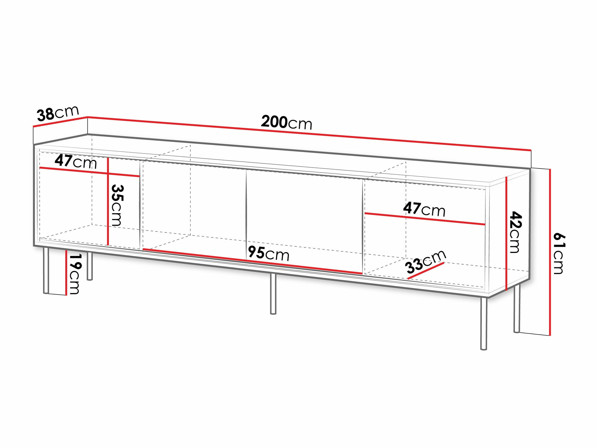 ТВ тумба Charlotte 209 (Белый)