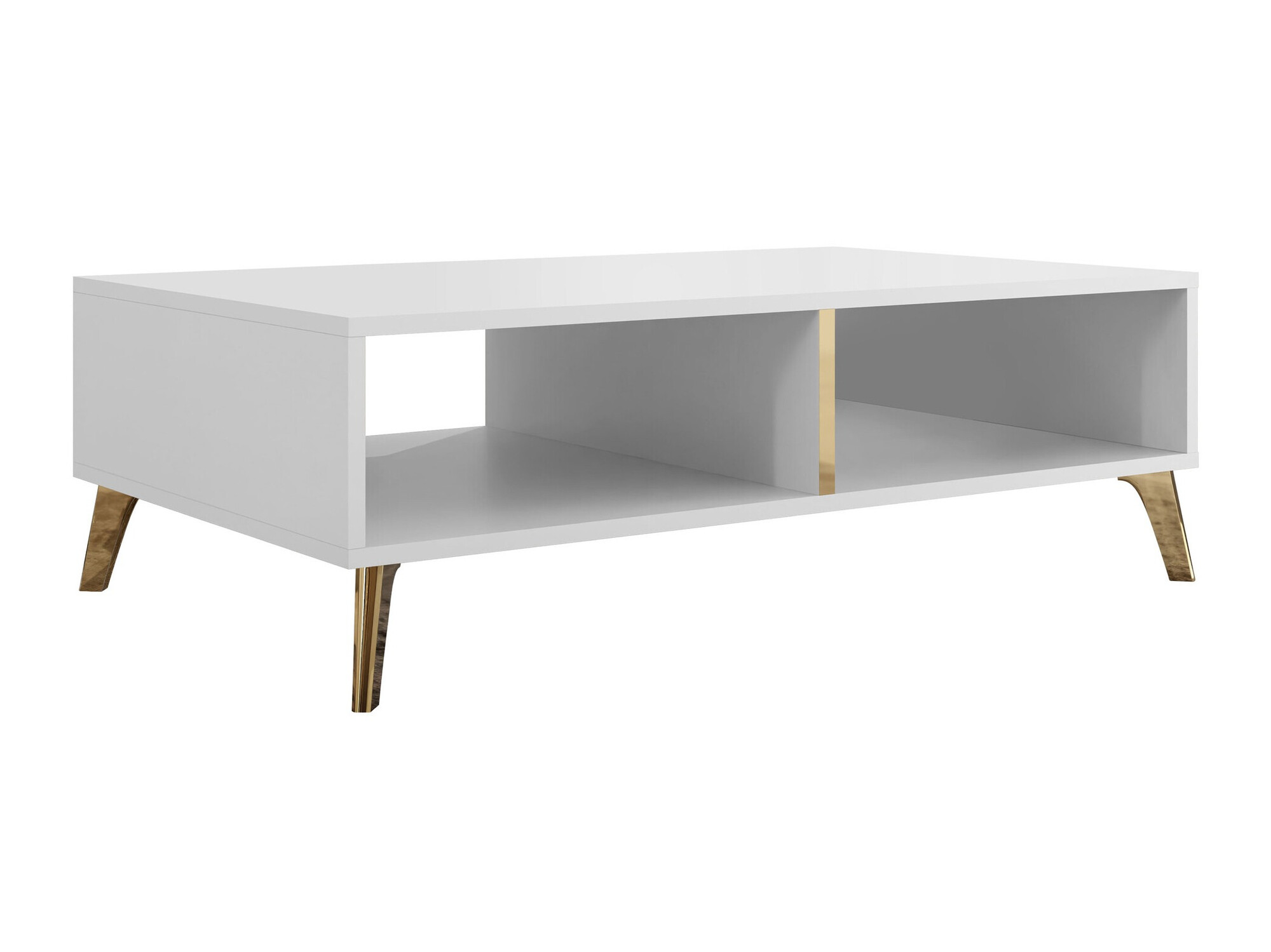 Viesistabas komplekts Teslomo 102 (Balts + Glancēts balts)