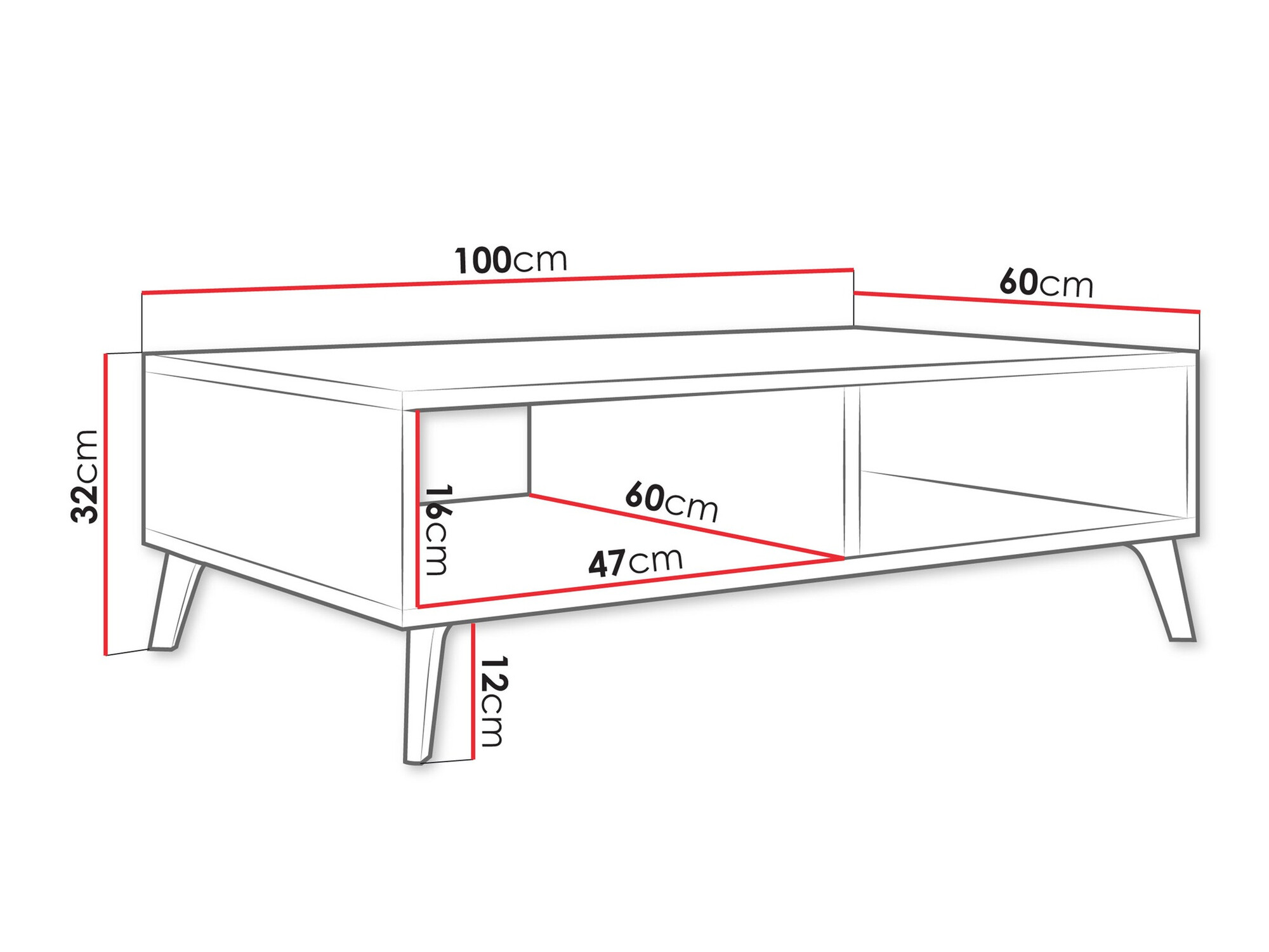 Журнальный столик Teslomo 101 (Белый)