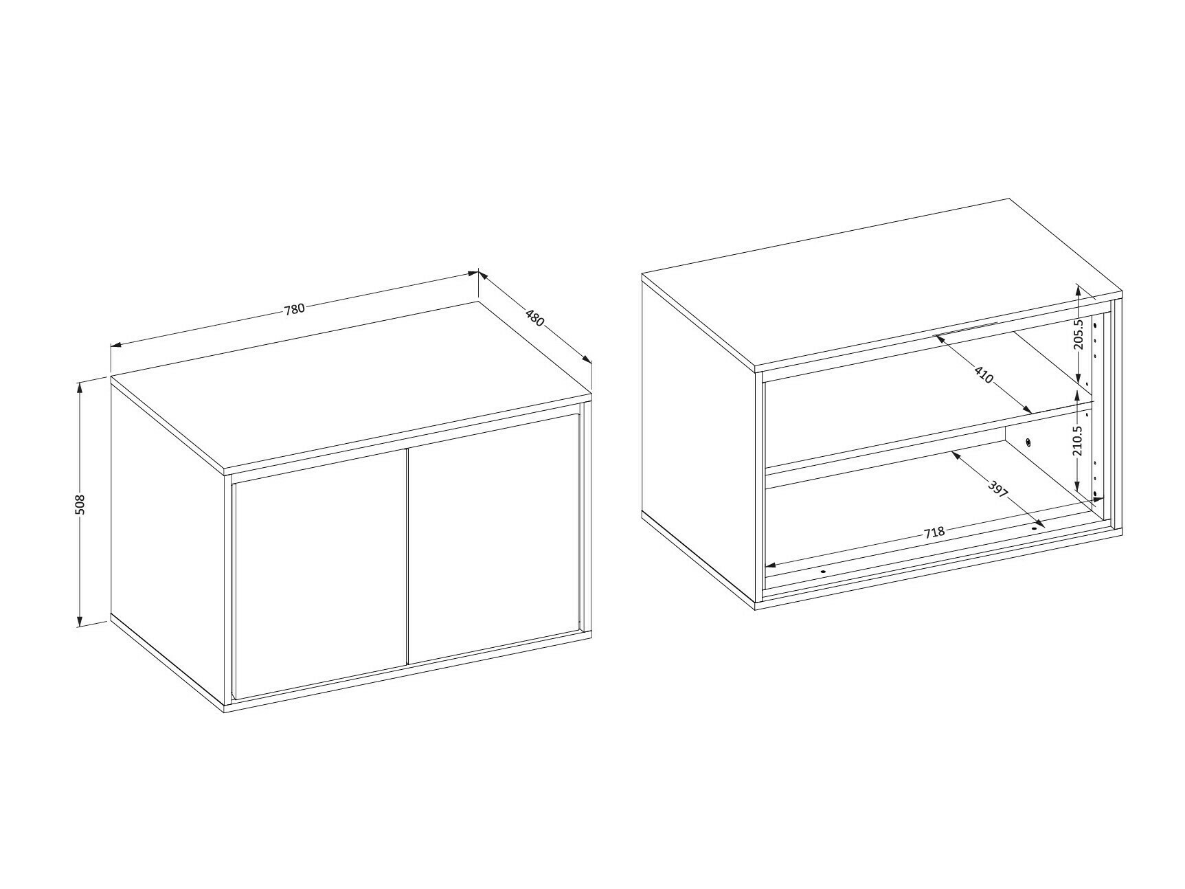 Piekarams vannas istabas skapītis izlietnei Tecavu 103 (Congo)