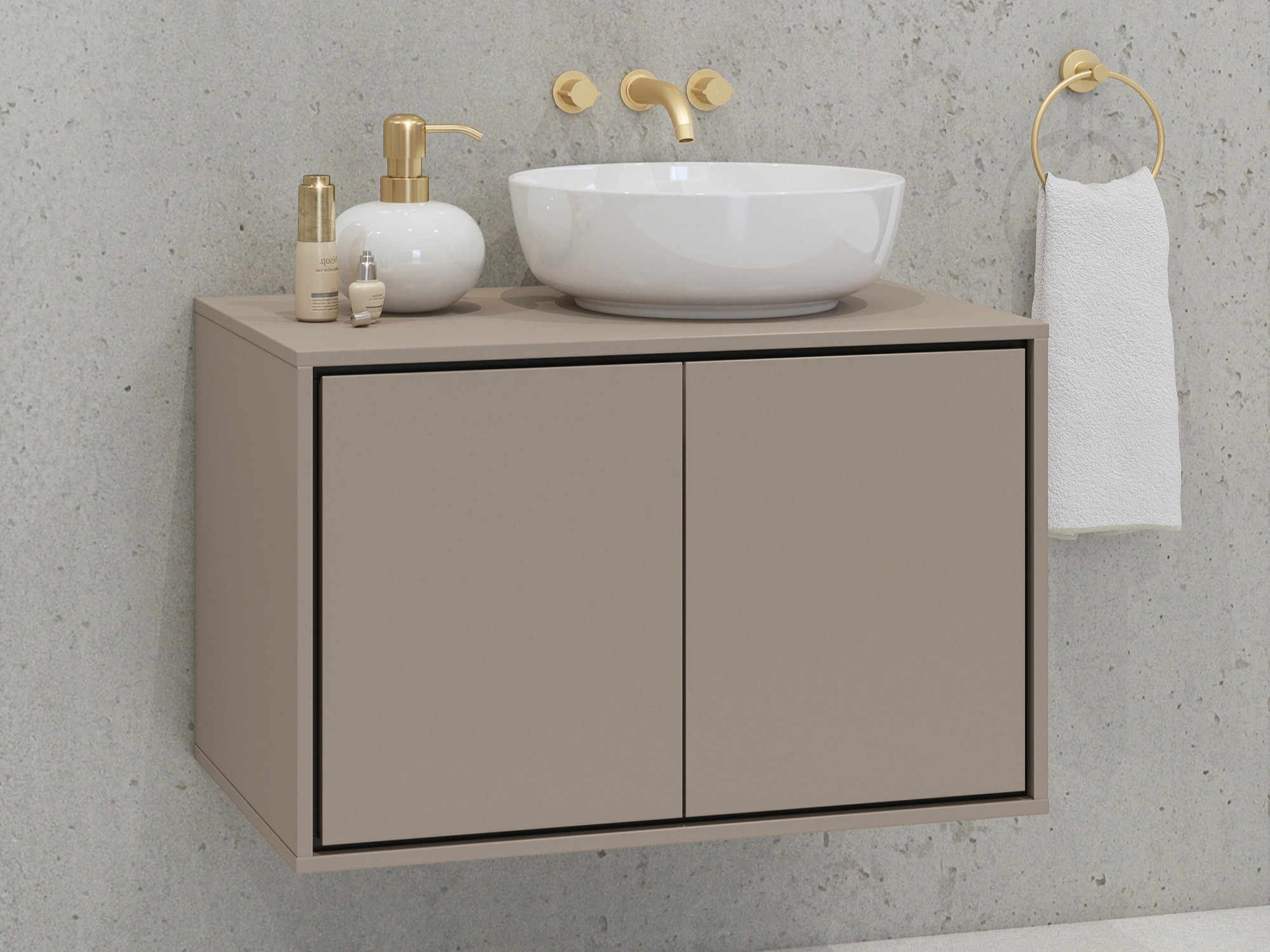 Piekarams vannas istabas skapītis izlietnei Tecavu 103 (Congo)