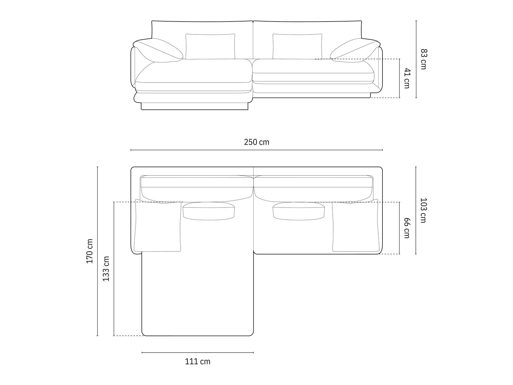 Stūra dīvāns Vernovu 104 (Wind 84)