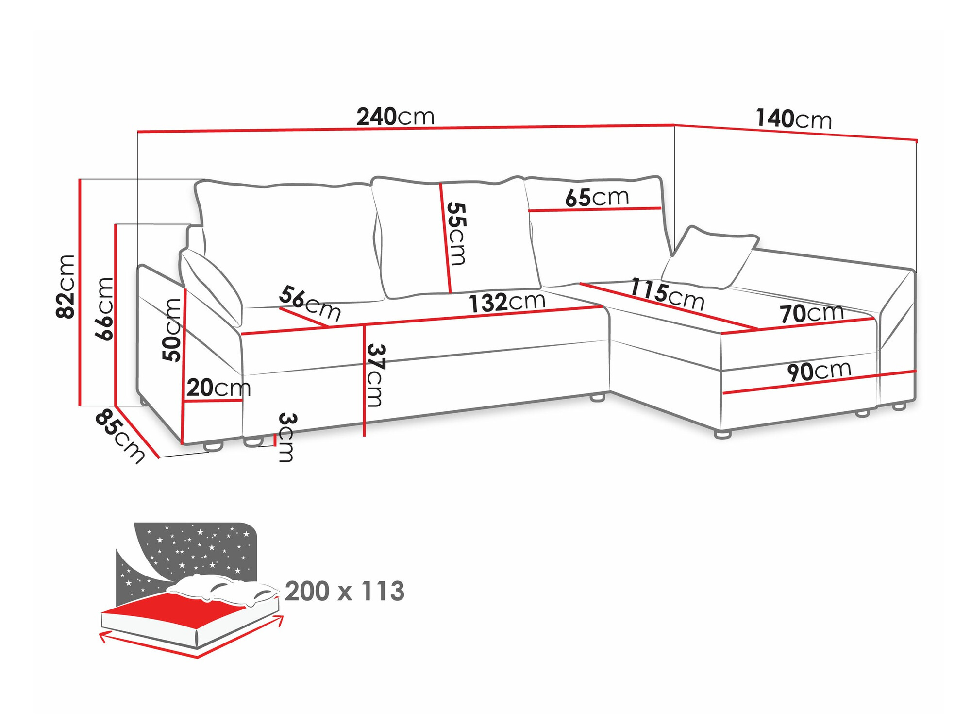 Stūra dīvāns Memphis 104 (Poso 05)