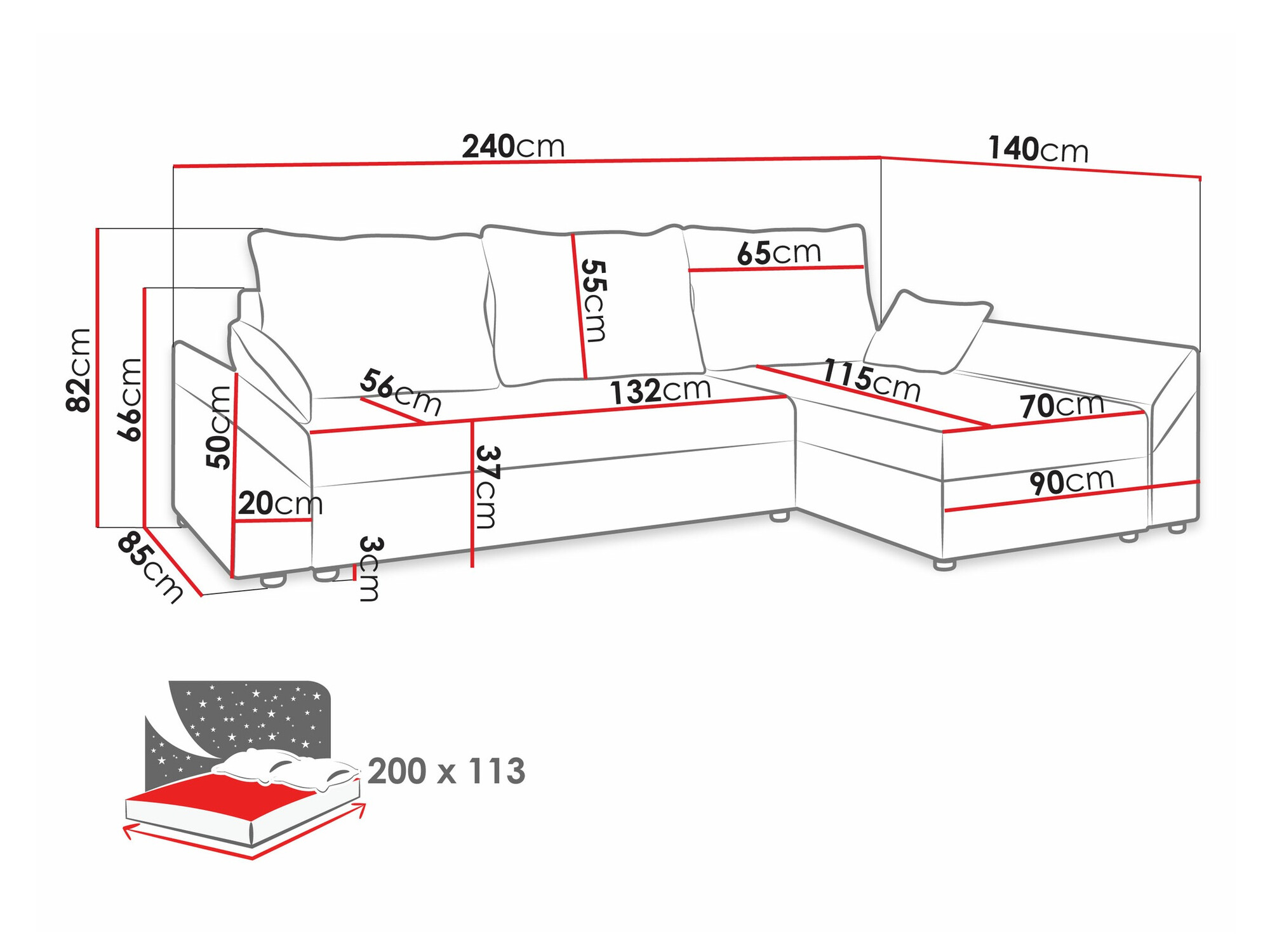 Stūra dīvāns Memphis 130 (Muna 14 + Muna 10)