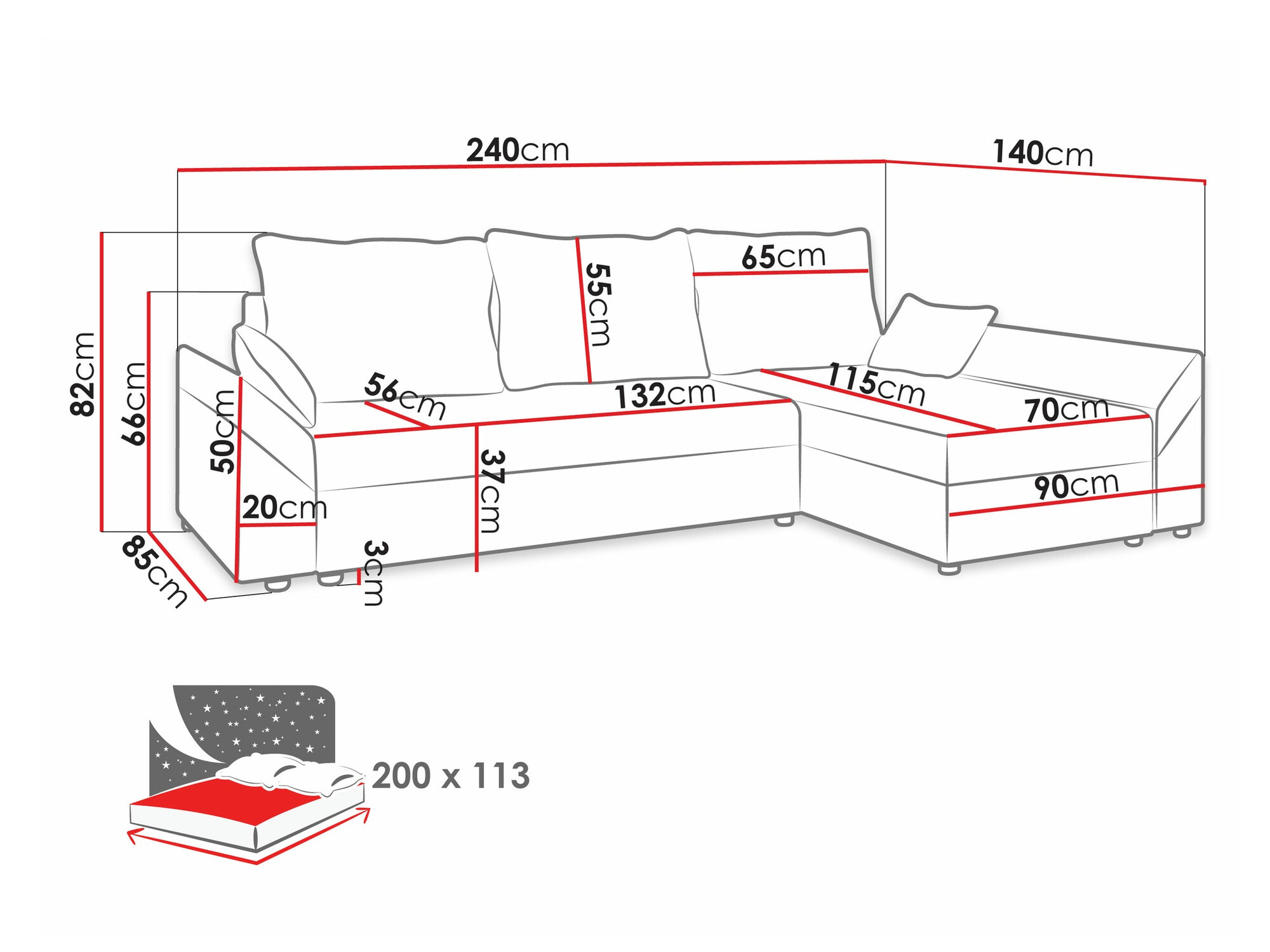 Stūra dīvāns Memphis 130 (Paros 06)