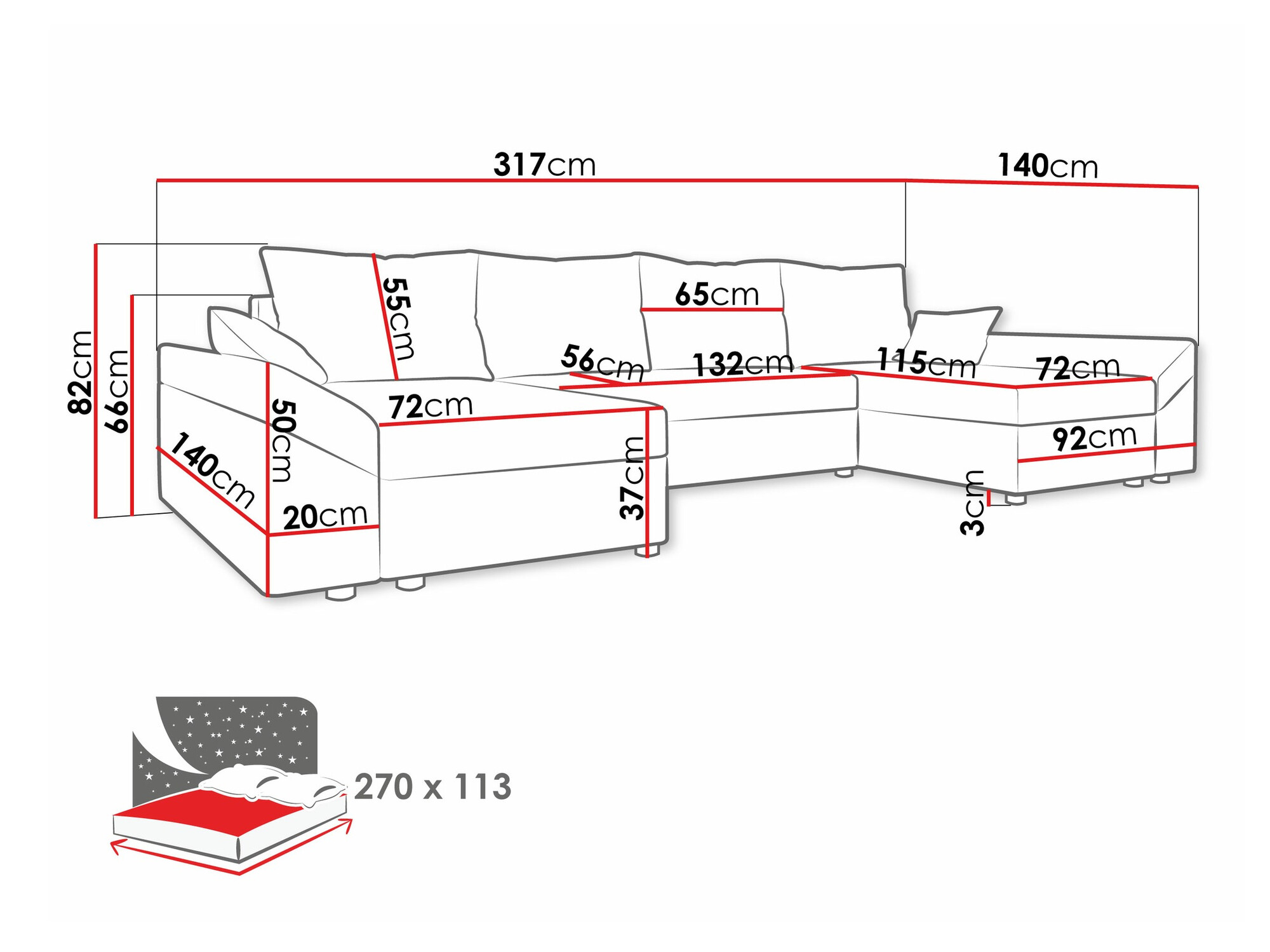 Stūra dīvāns Memphis 131 (Muna 10 + Muna 14)