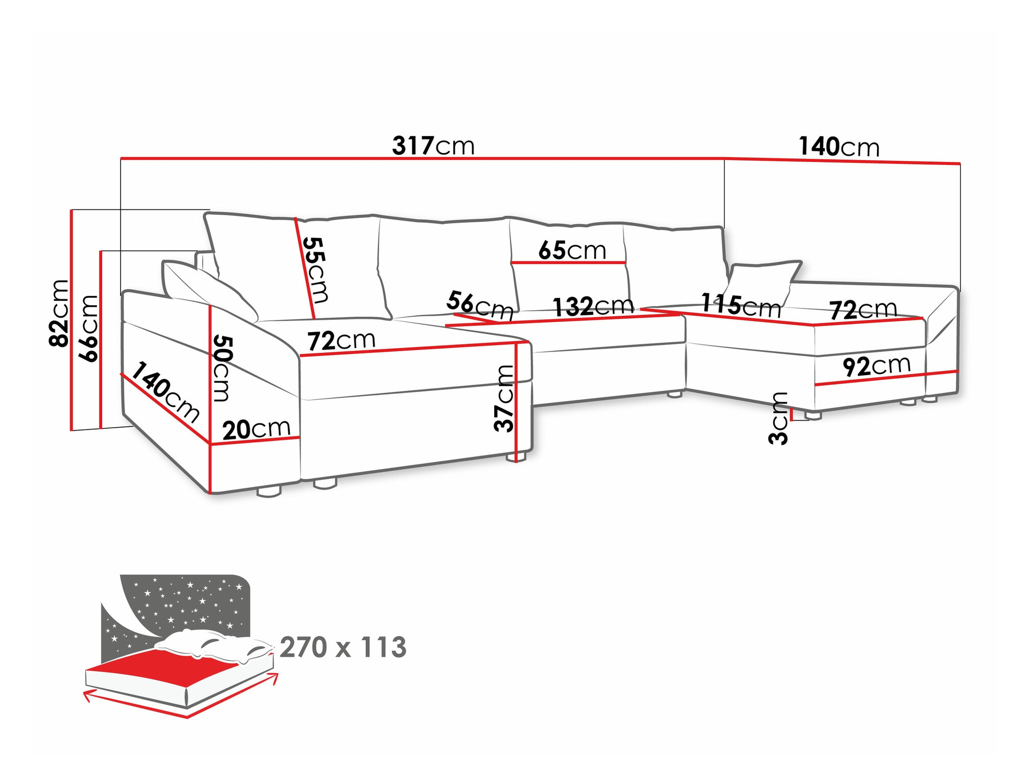 Stūra dīvāns Memphis 131 (Paros 06 + Kronos 07)