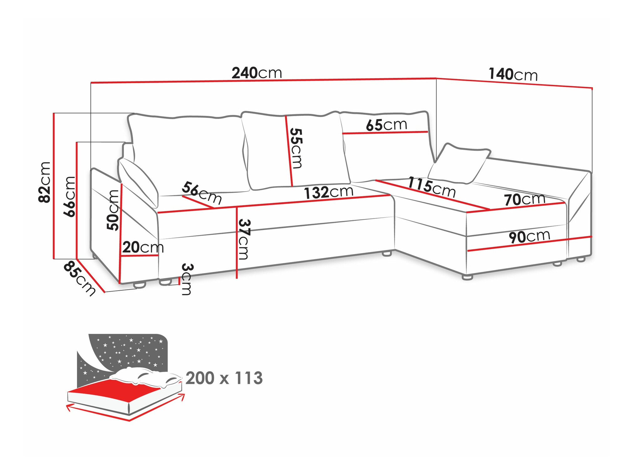 Угловой диван Memphis 104 (Poso 22)