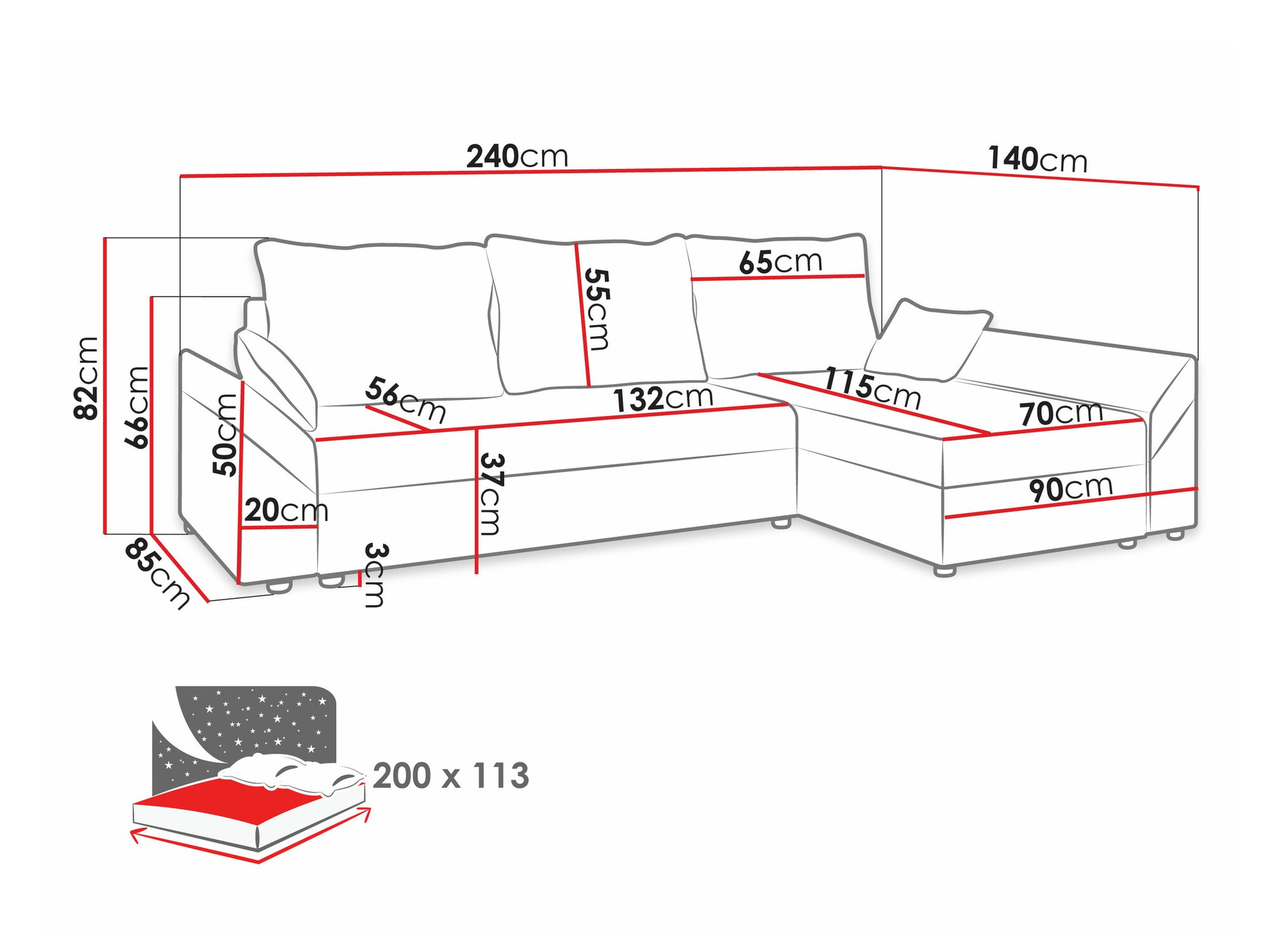 Угловой диван Memphis 130 (Kronos 09)