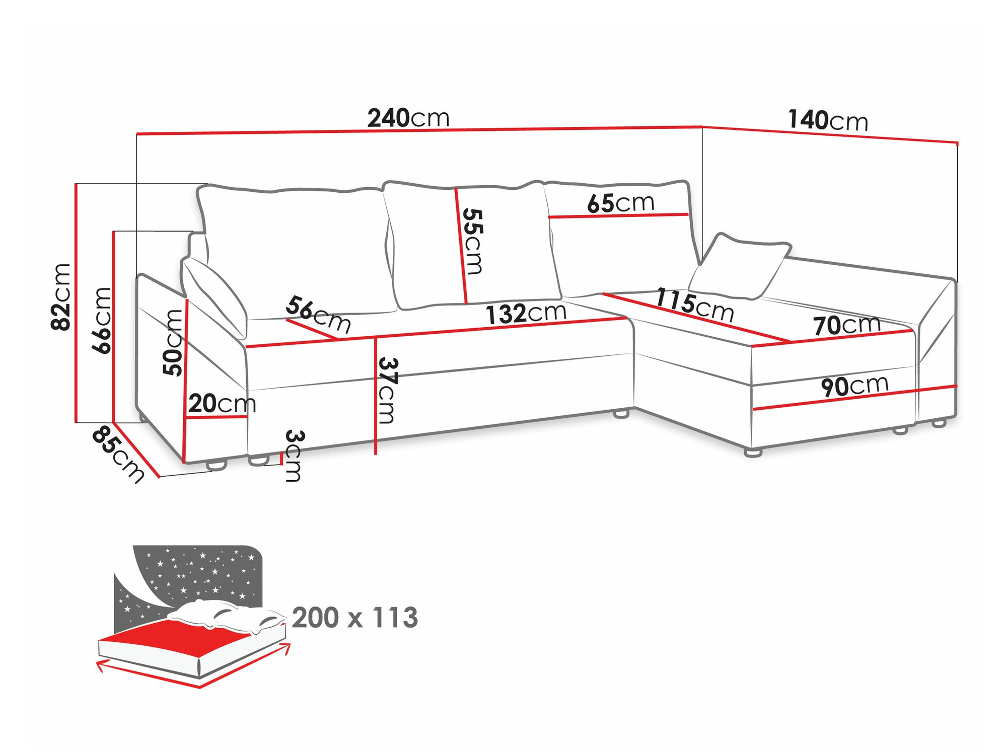 Угловой диван Memphis 130 (Kronos 19)