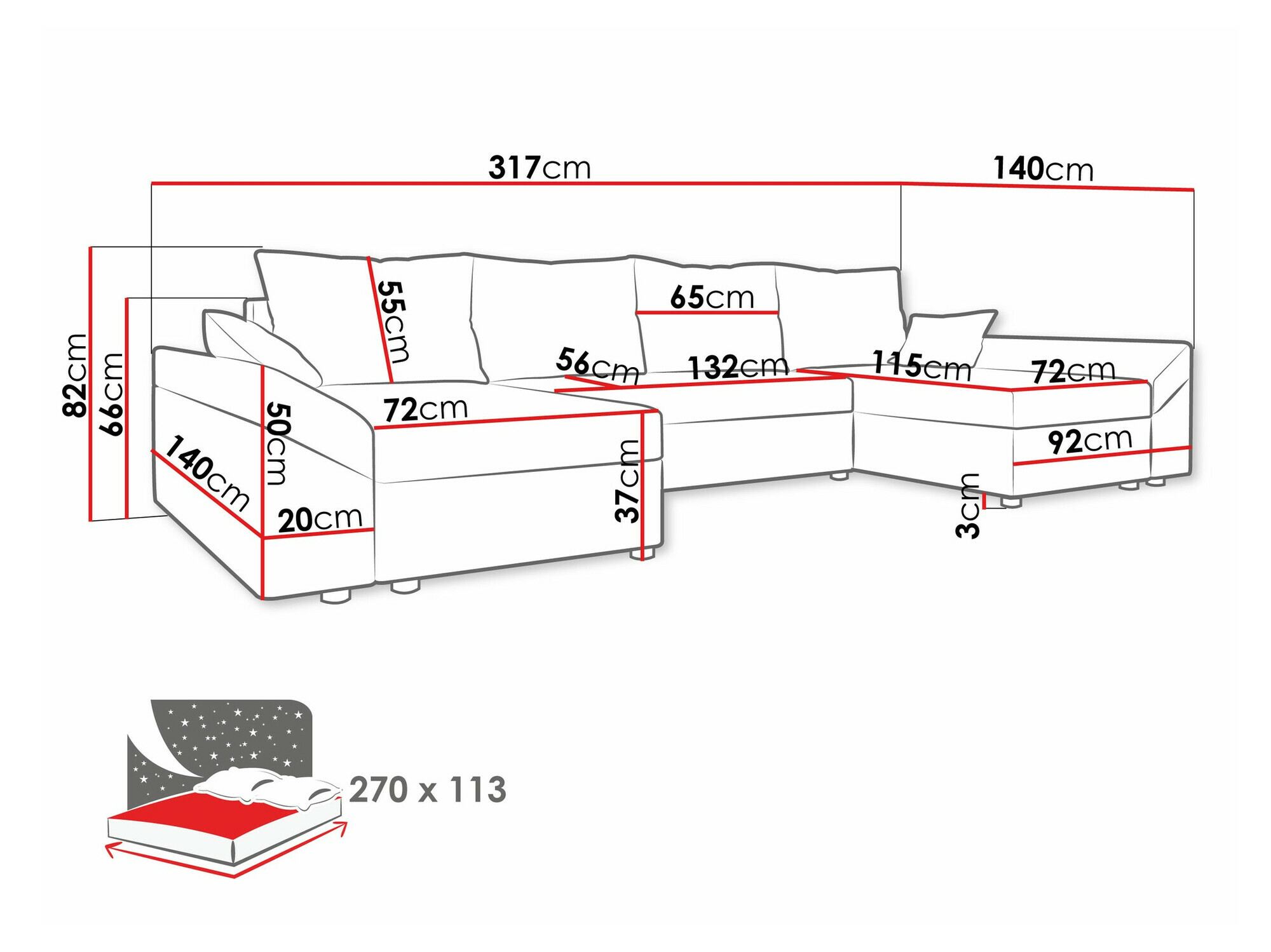 Угловой диван Memphis 131 (Kronos 07)