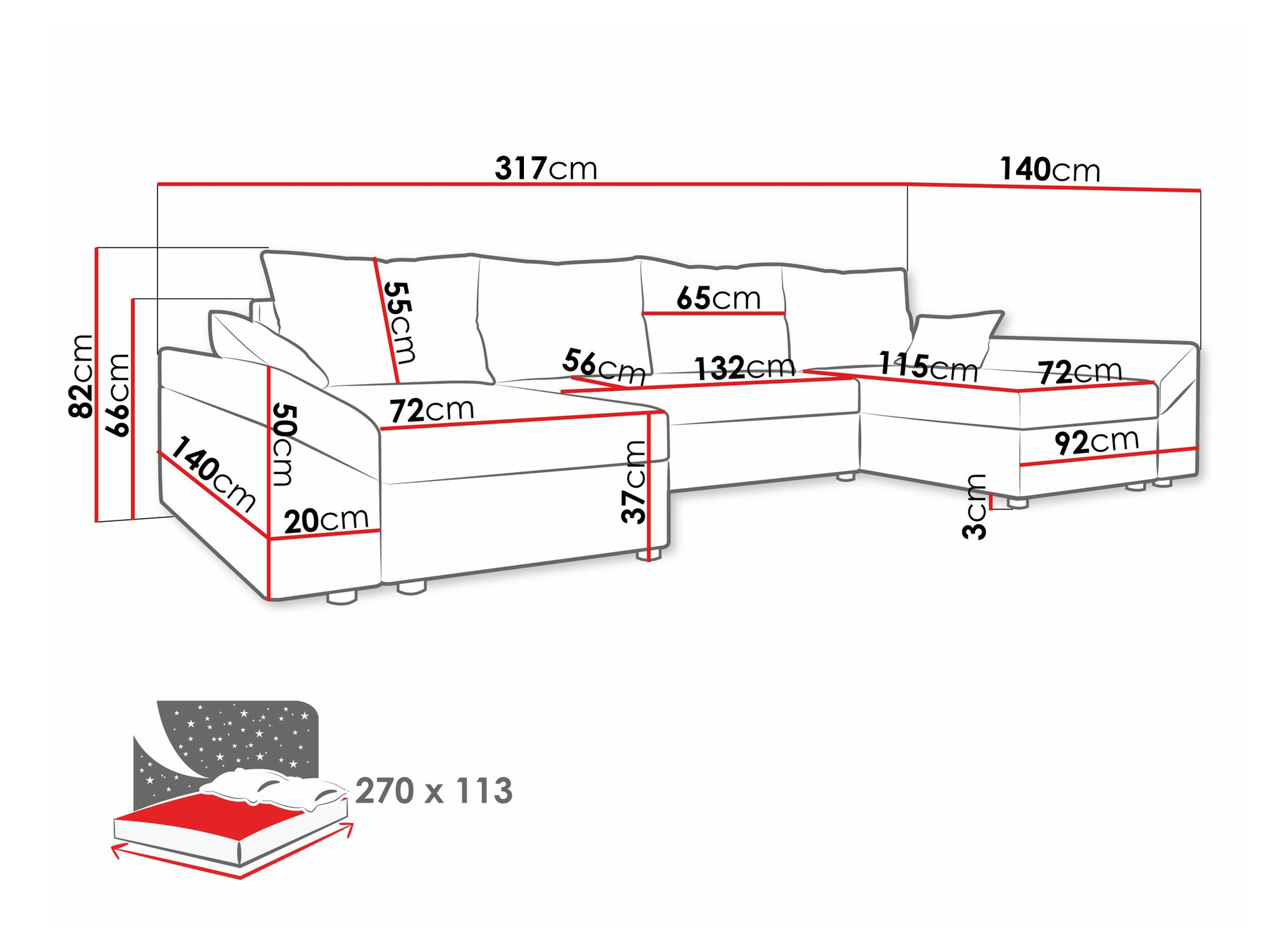 Угловой диван Memphis 131 (Muna 02 + Muna 03)