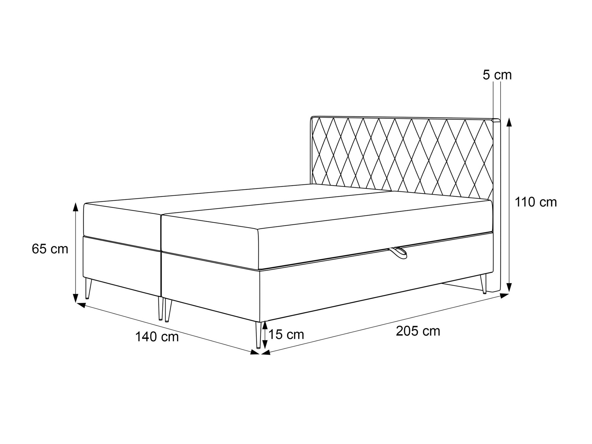 Kontinentālā gulta Martinez 110 (Magic Velvet 2219)