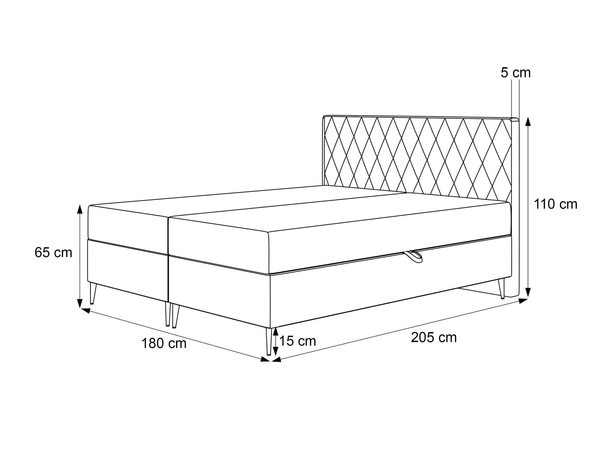 Kontinentālā gulta Martinez 110 (Magic Velvet 2219)