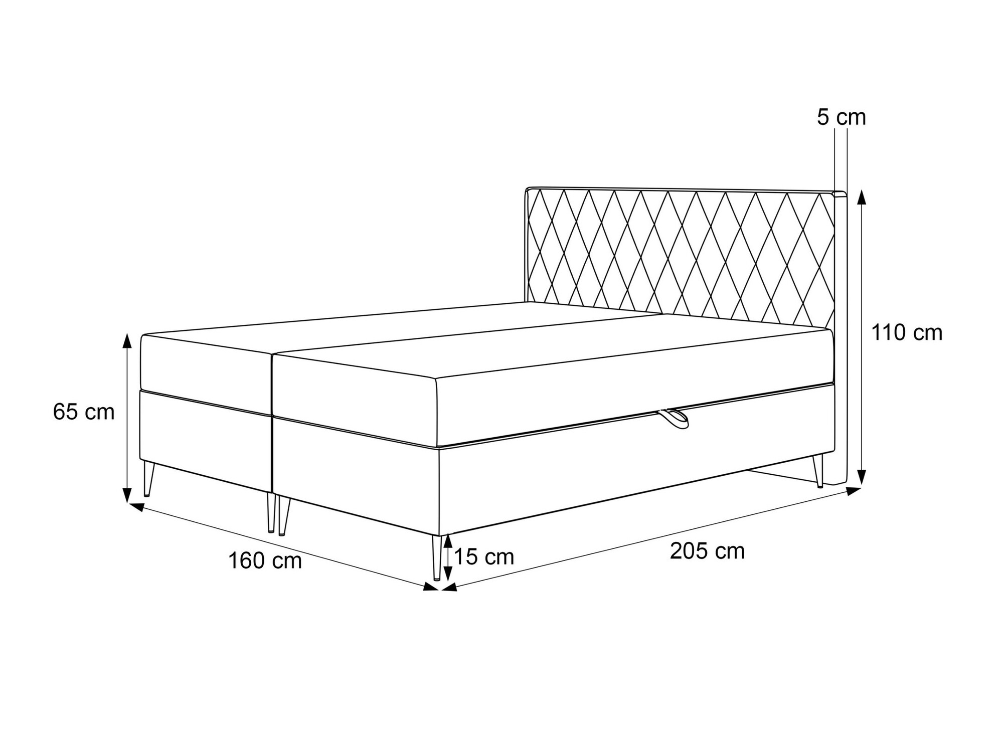 Континентальная кровать Martinez 110 (Magic Velvet 2219)