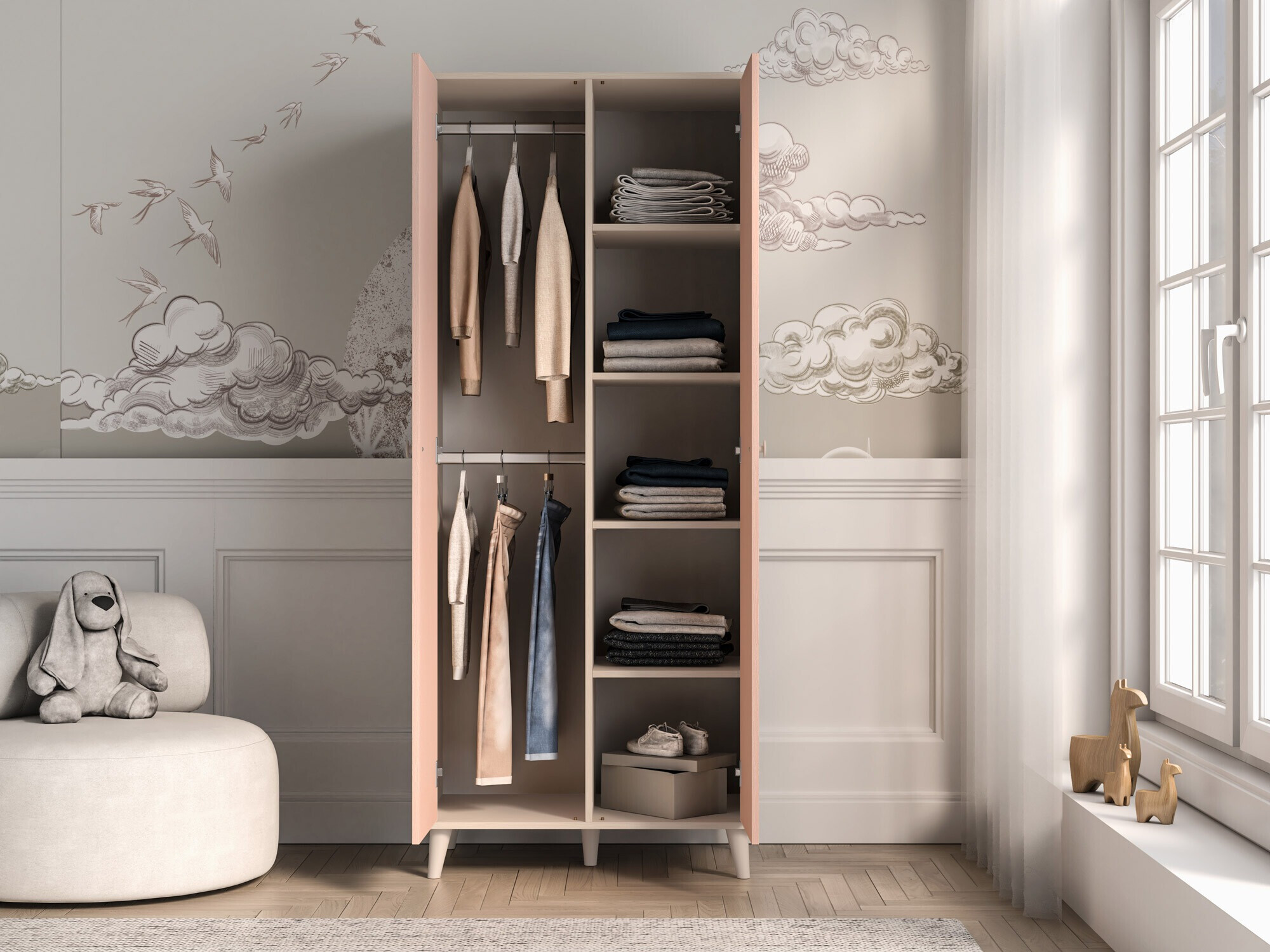 Шкаф Tortoli 101 (Розовый)