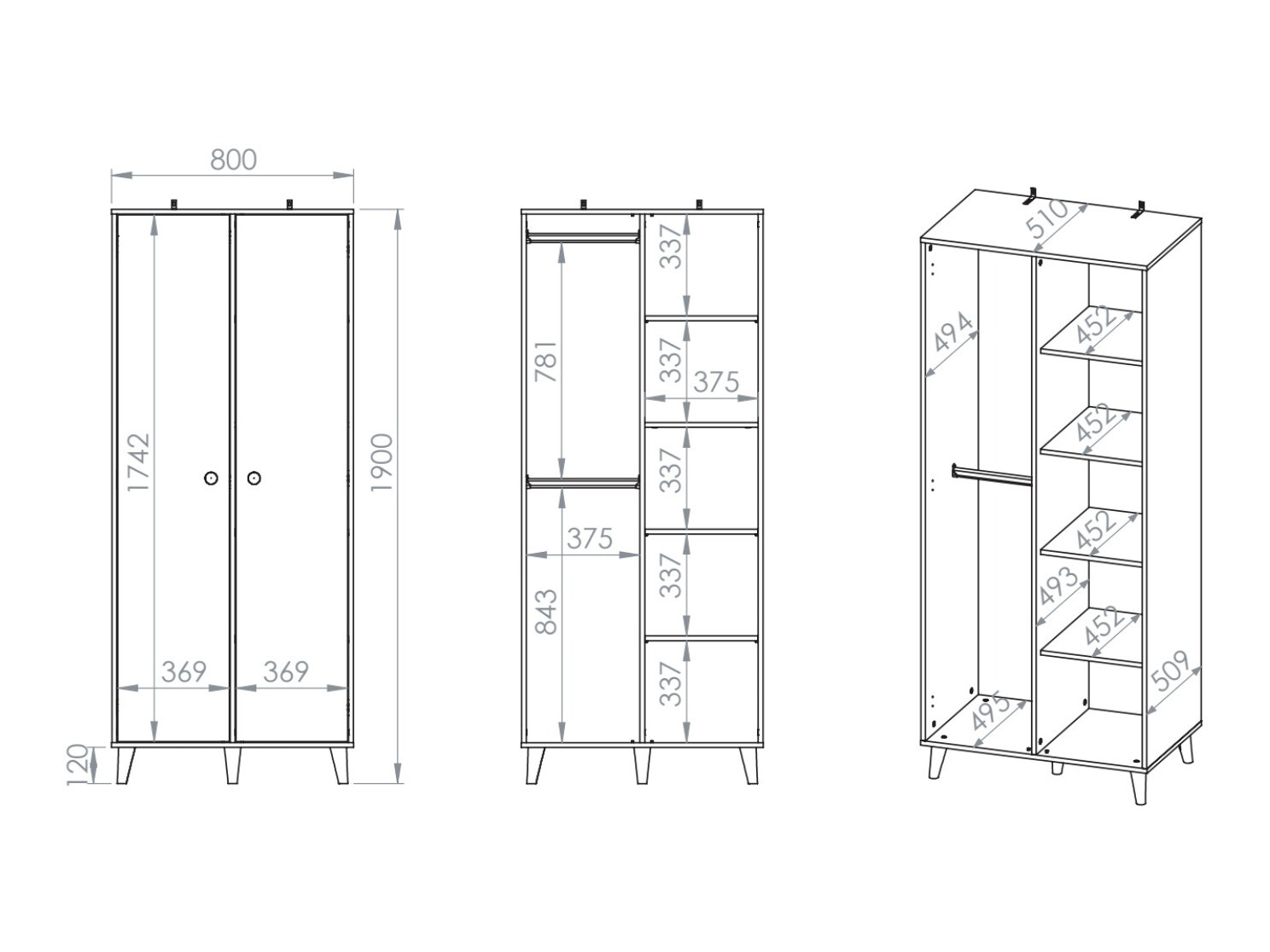 Шкаф Tortoli 101 (Розовый)