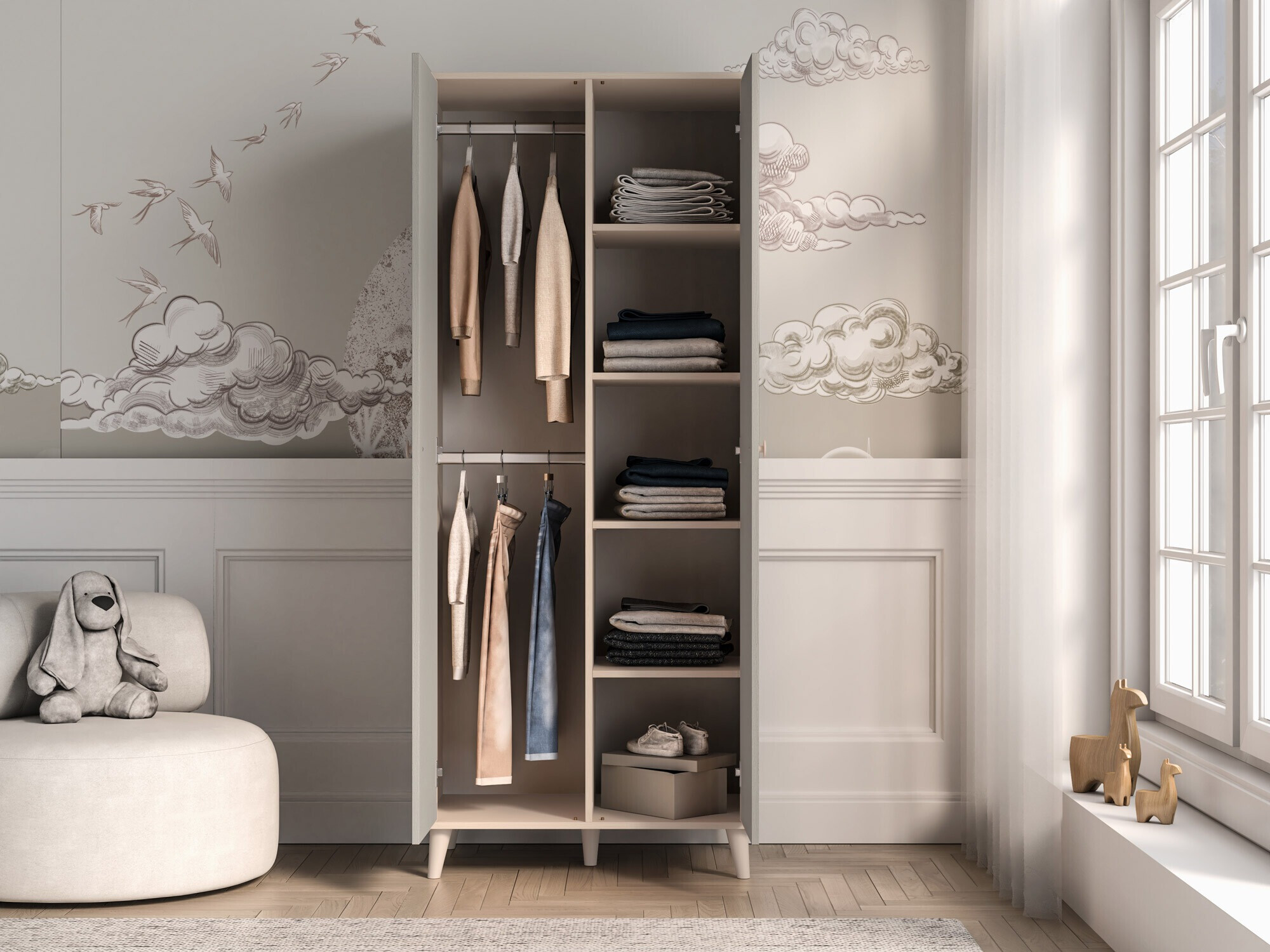 Skapis Tortoli 101 (Pelēks)