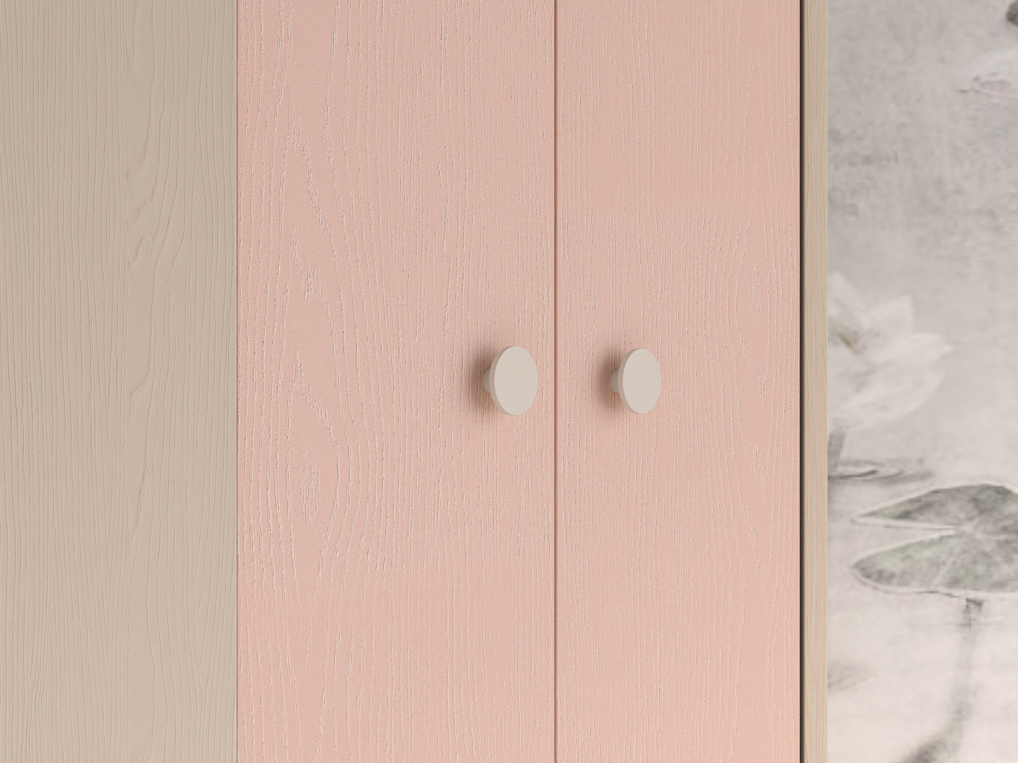 Угловой шкаф Tortoli 100 (Розовый)