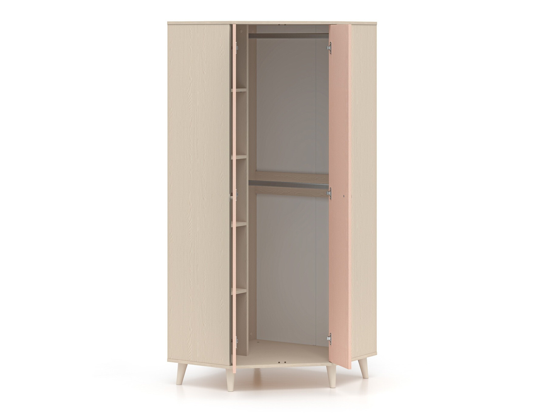 Угловой шкаф Tortoli 100 (Розовый)