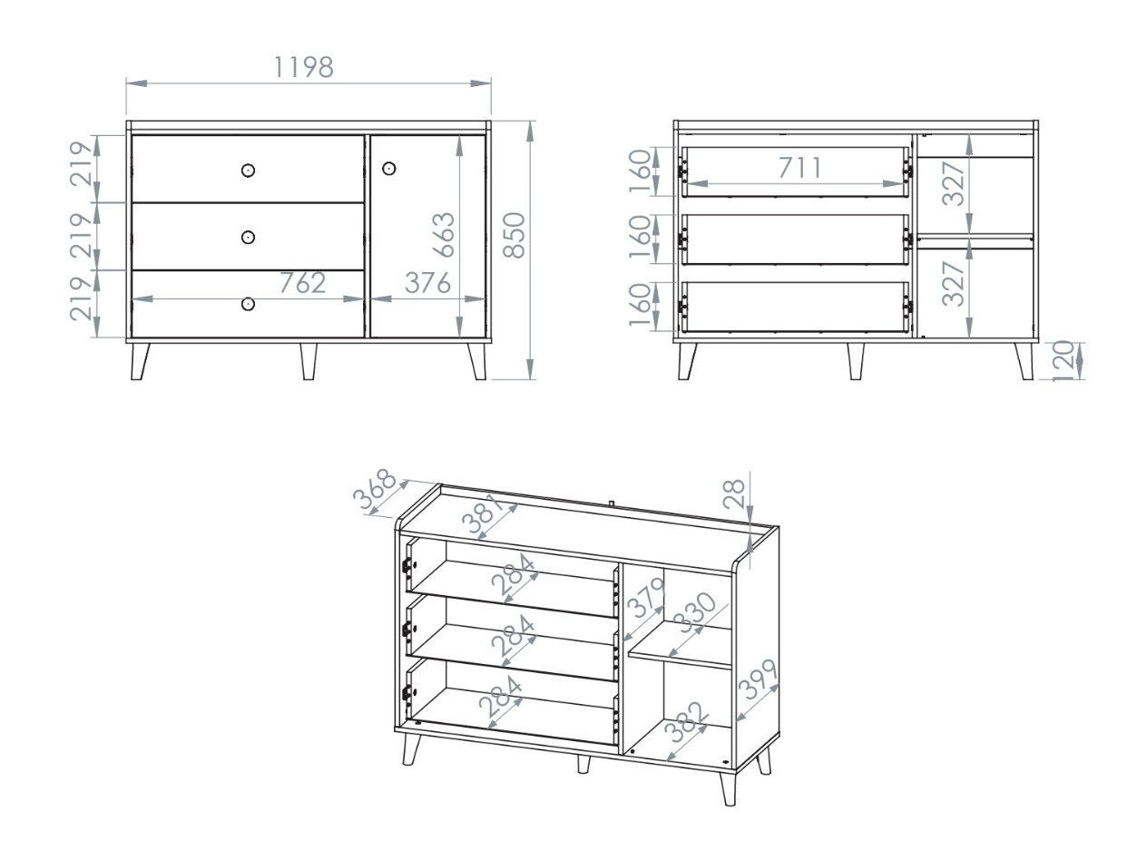 Kомод Tortoli 104 (Розовый)