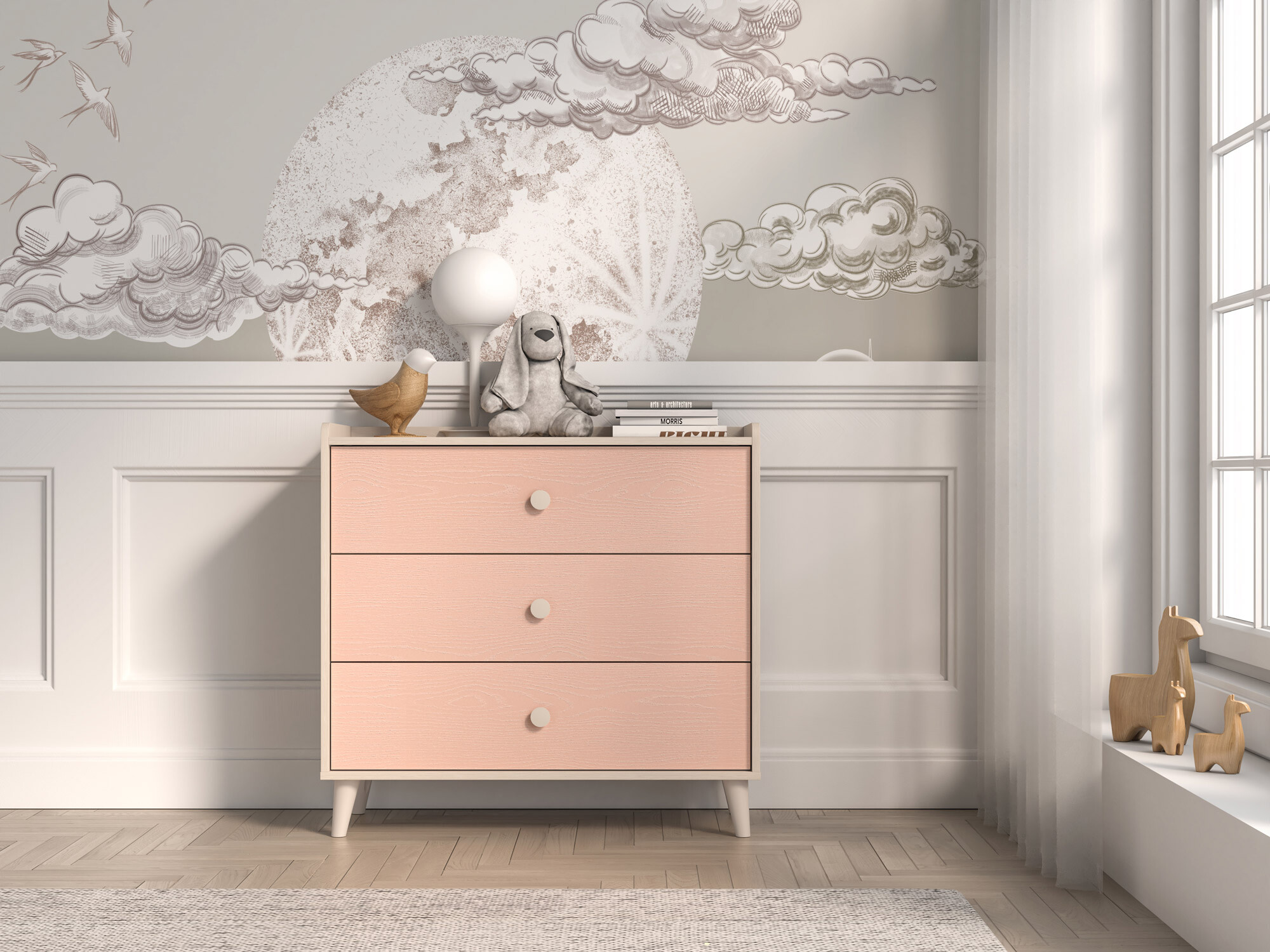 Kомод Tortoli 105 (Розовый)