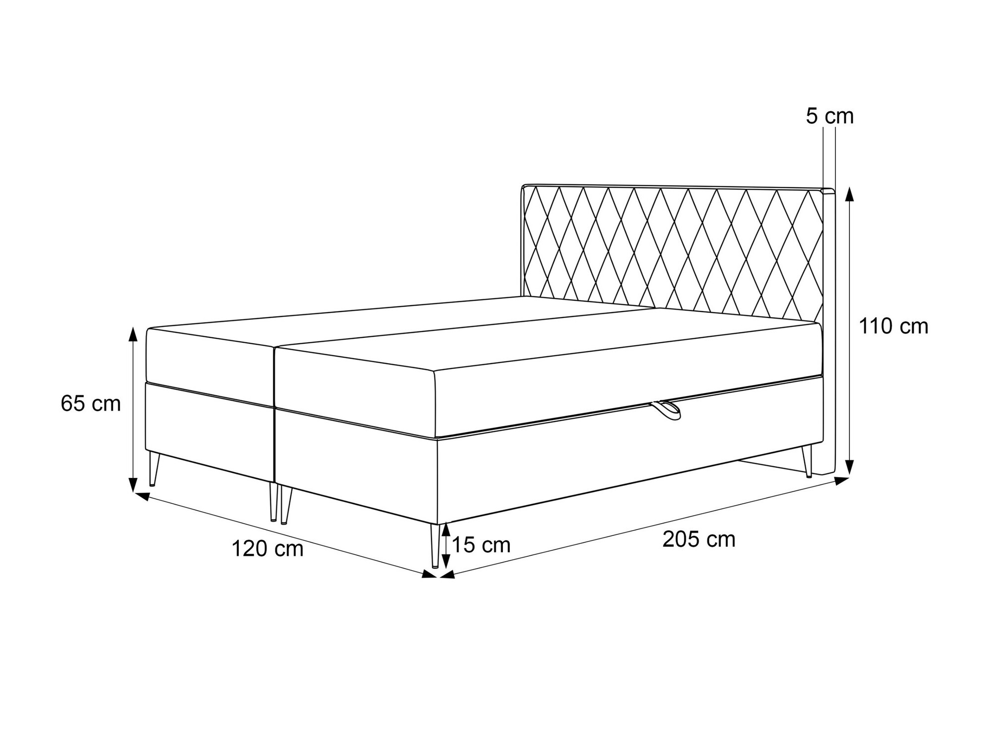 Kontinentālā gulta Martinez 110 (Magic Velvet 2225)