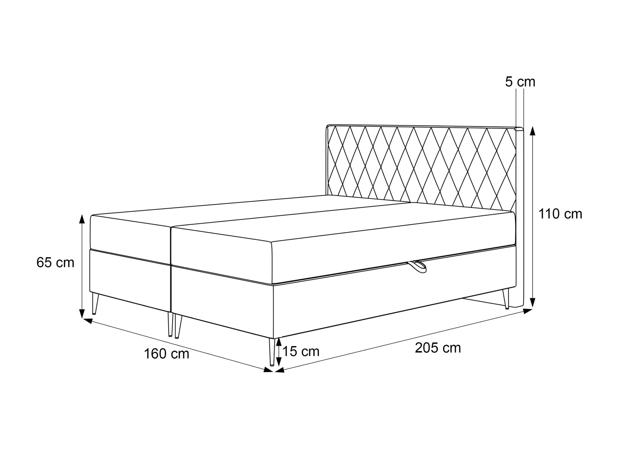 Kontinentālā gulta Martinez 110 (Magic Velvet 2225)
