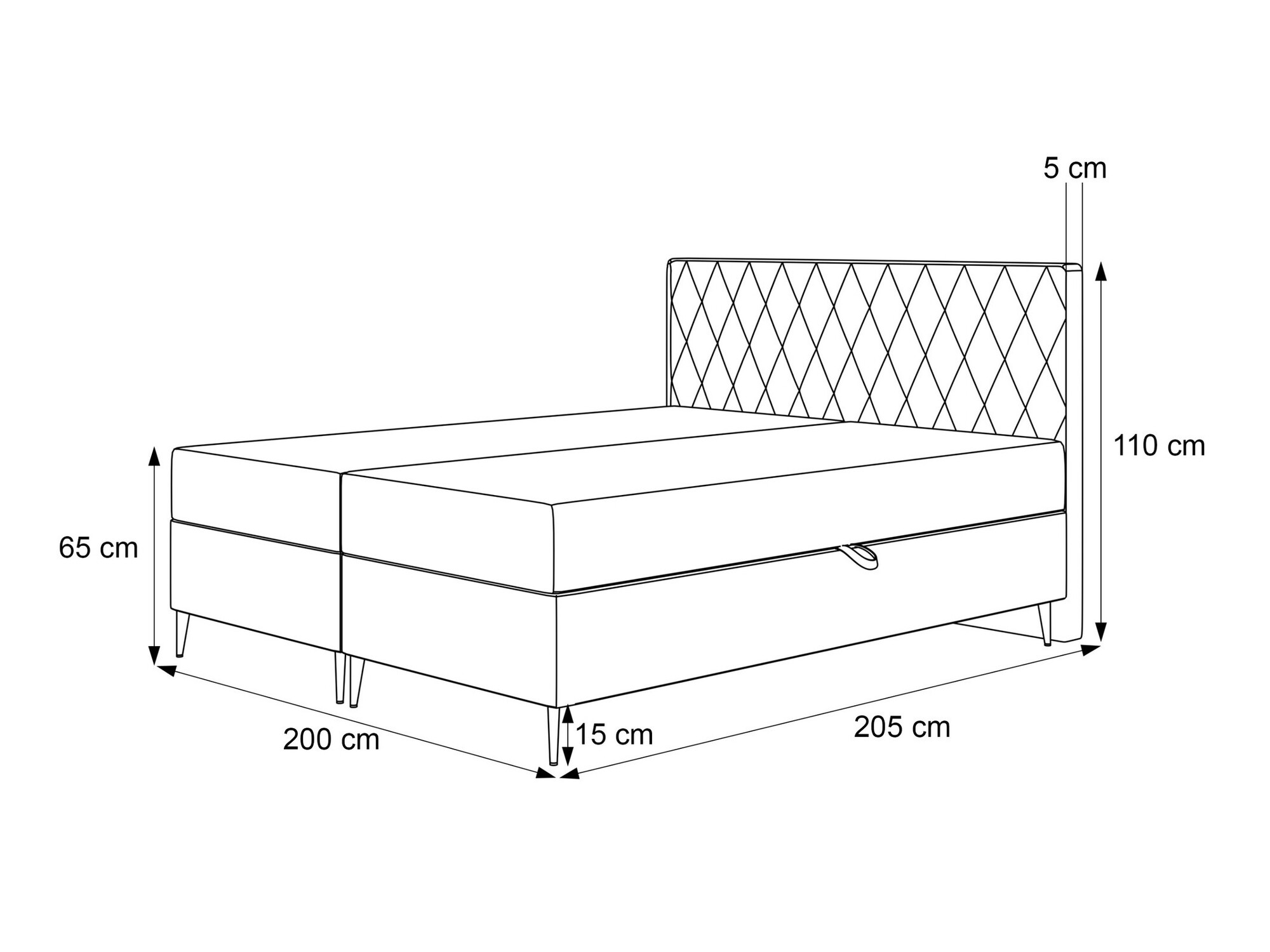 Kontinentālā gulta Martinez 110 (Magic Velvet 2229)