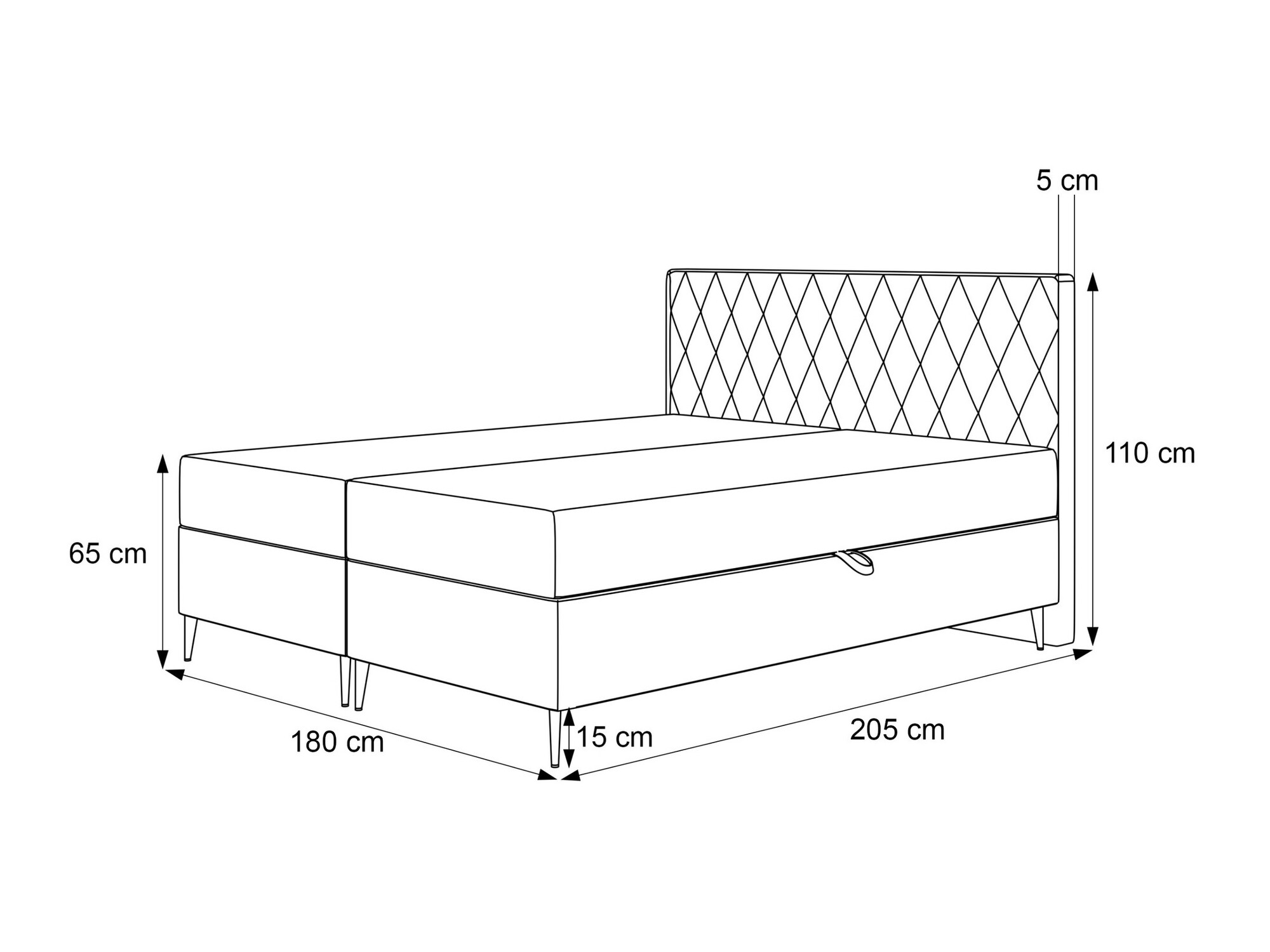 Kontinentālā gulta Martinez 110 (Magic Velvet 2256)