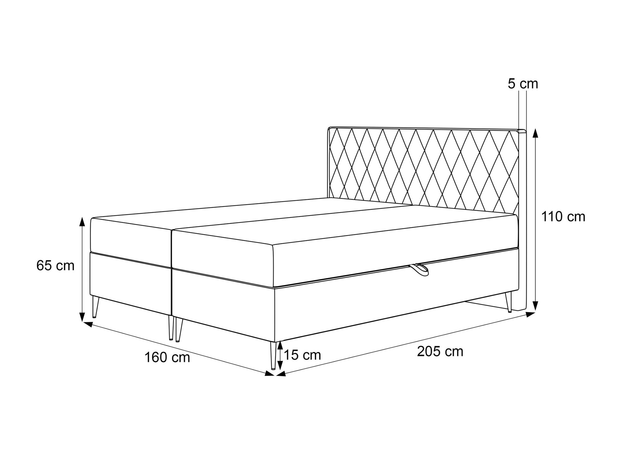 Континентальная кровать Martinez 110 (Magic Velvet 2240)