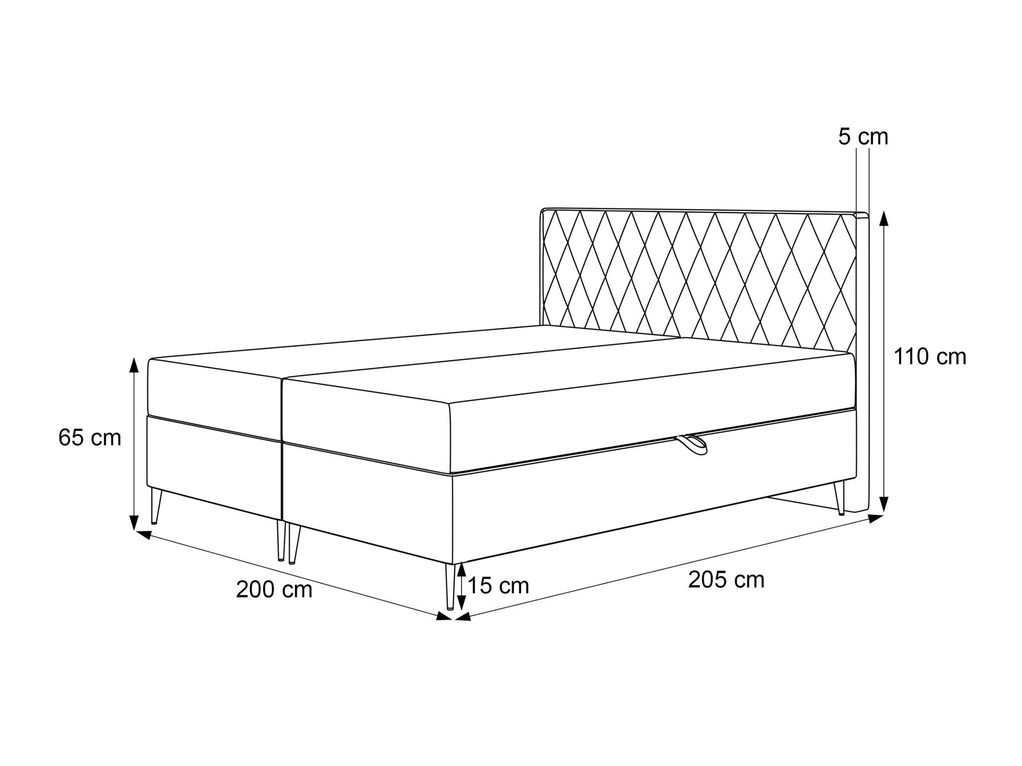 Континентальная кровать Martinez 110 (Magic Velvet 2240)