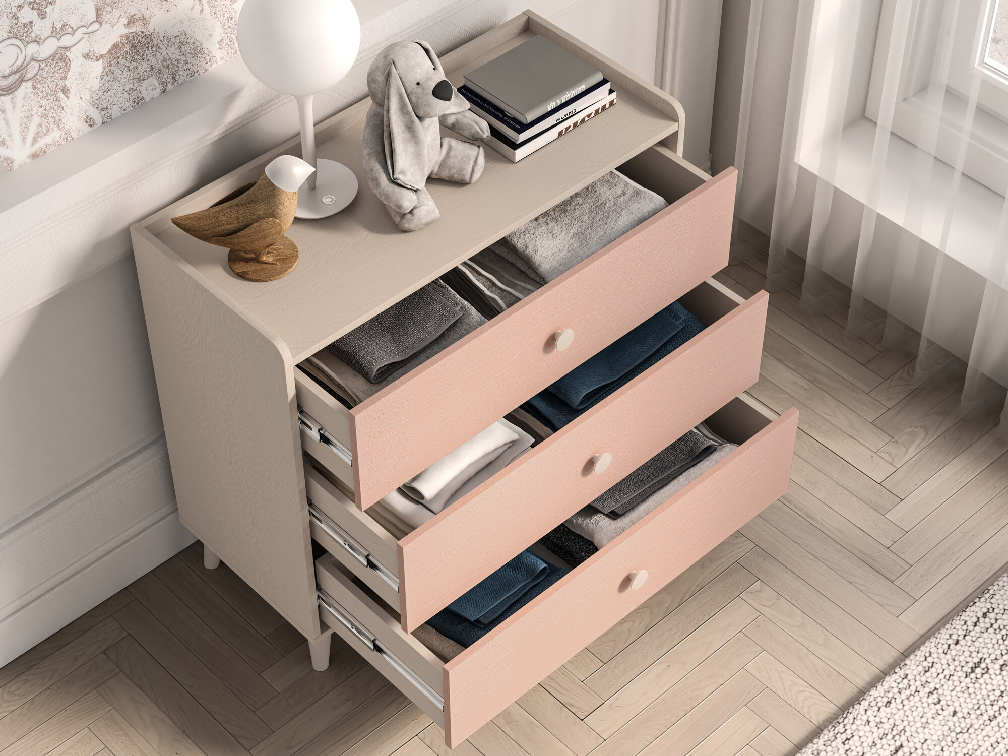 Kumode Tortoli 105 (Tumši rozā)