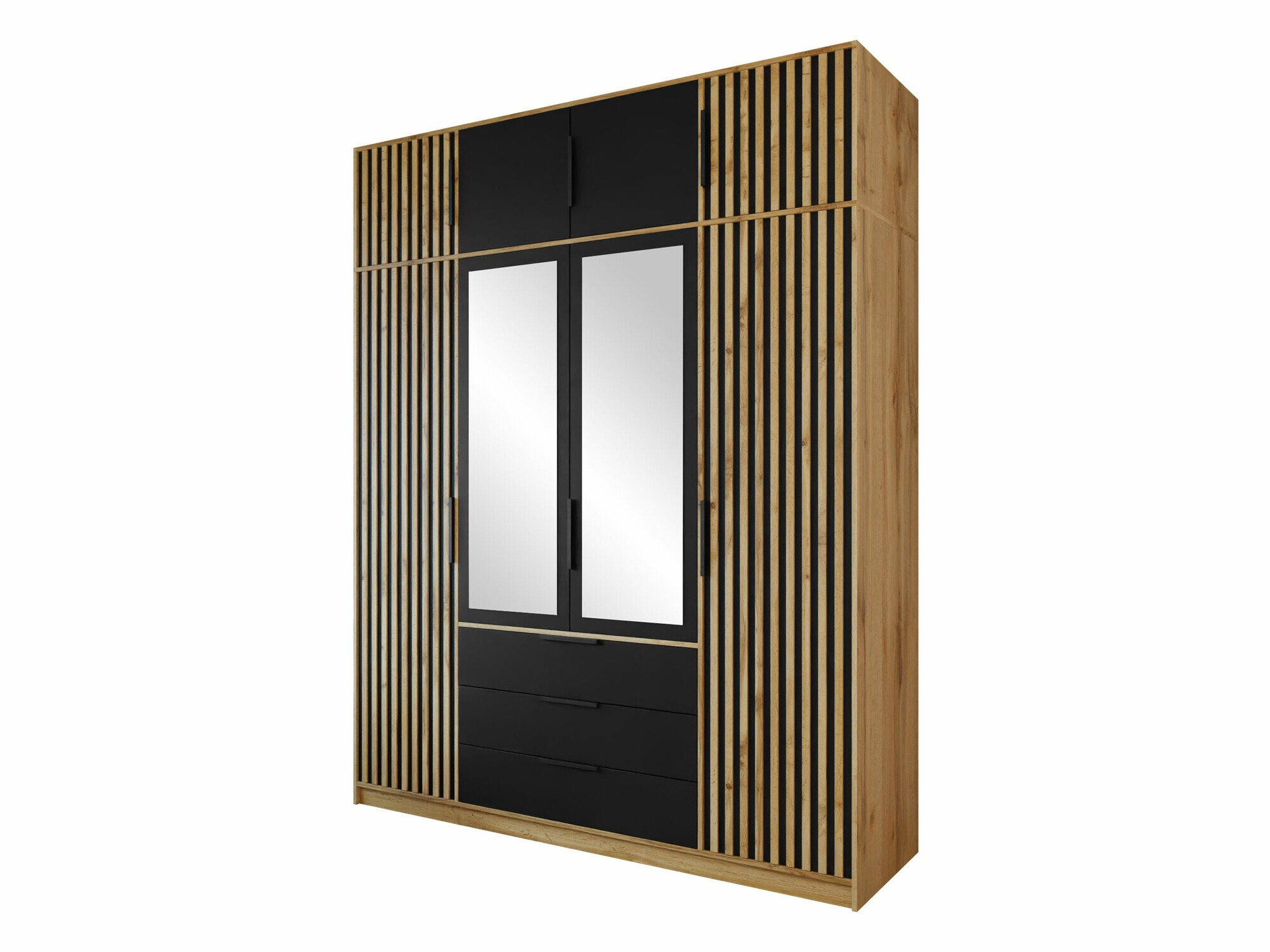 Шкаф Enolevo 108 (Дуб вотан + Чёрный)