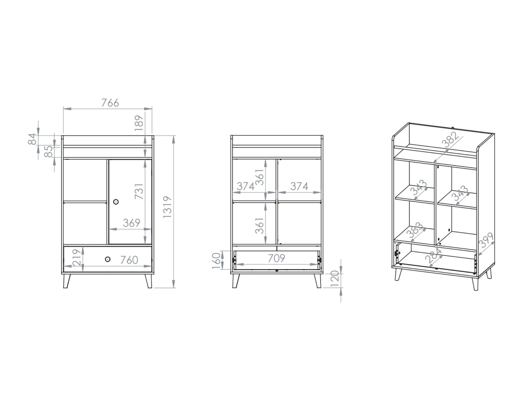 Skapis Tortoli 103 (Tumši rozā)