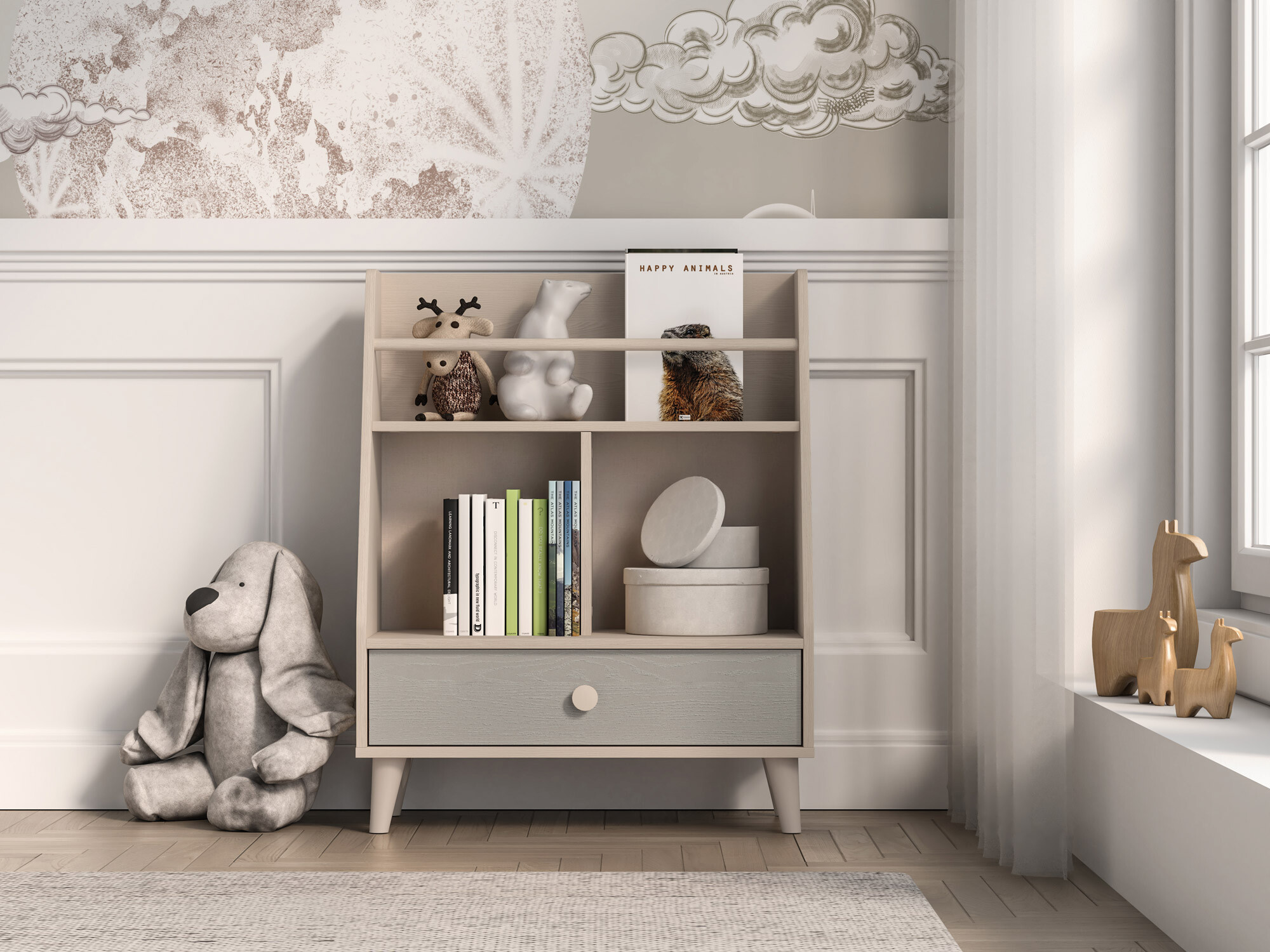 Стеллаж Tortoli 107 (Серый)