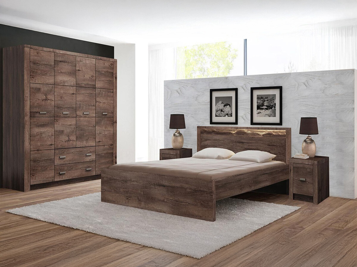 Guļamistabas komplekts Serfeno 120 (Tumši pelni)