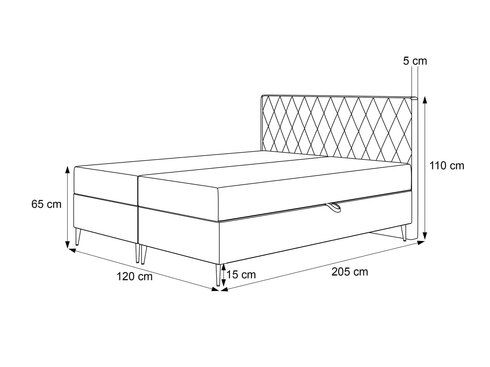 Kontinentālā gulta Martinez 110 (Magic Velvet 2216)
