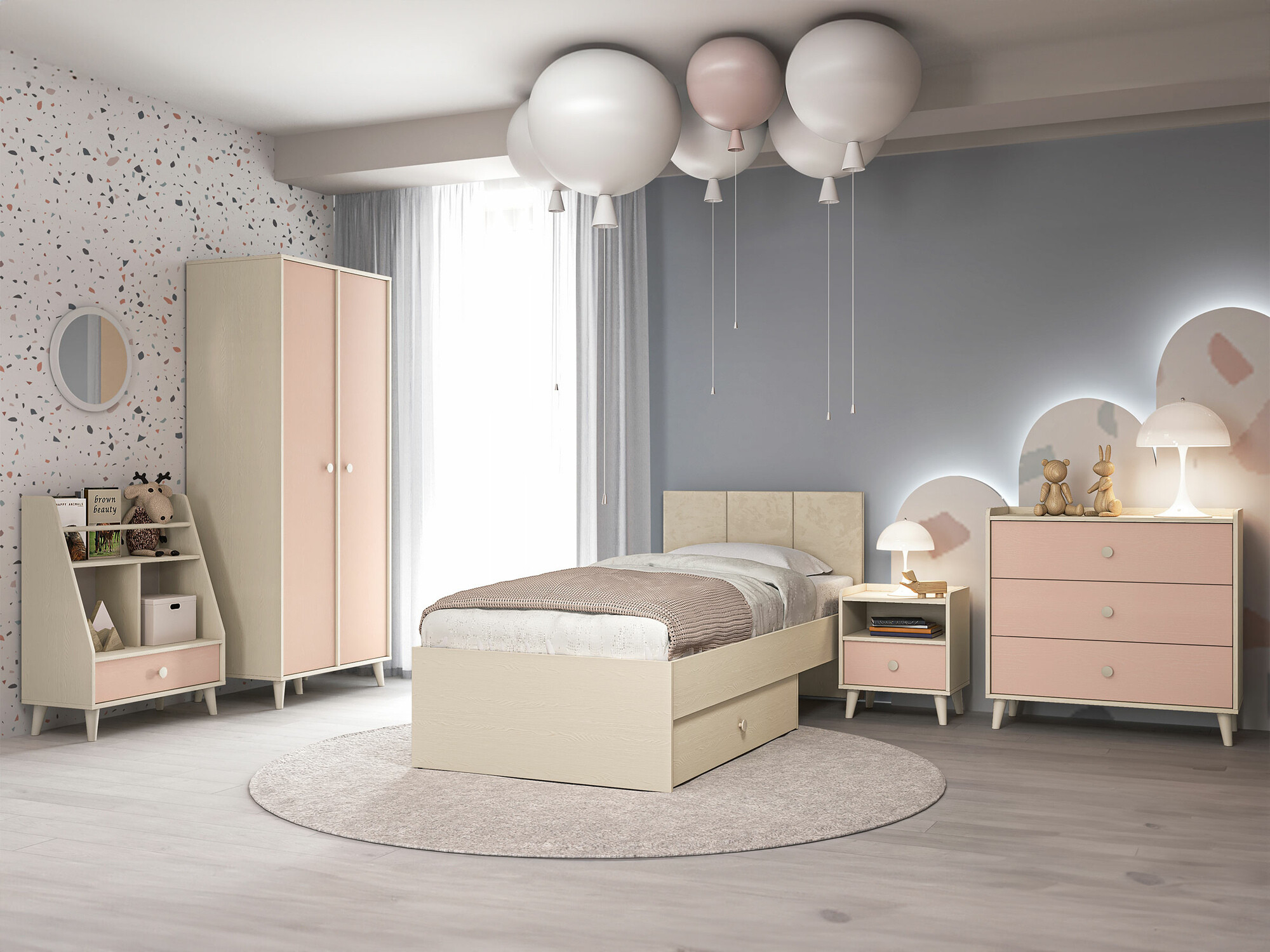 Plaukts Tortoli 107 (Tumši rozā)