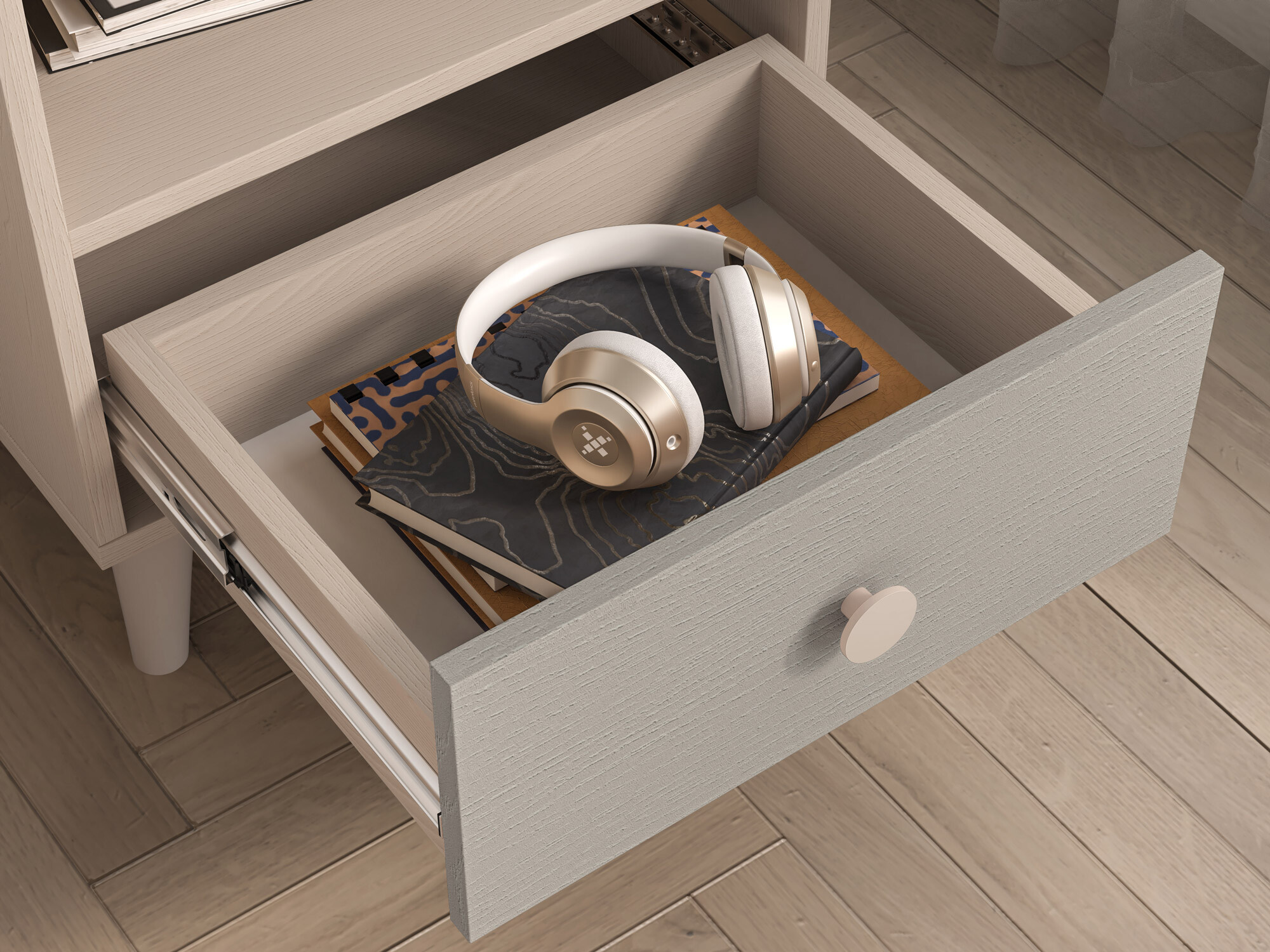 Прикроватная тумбочка Tortoli 108 (Серый)