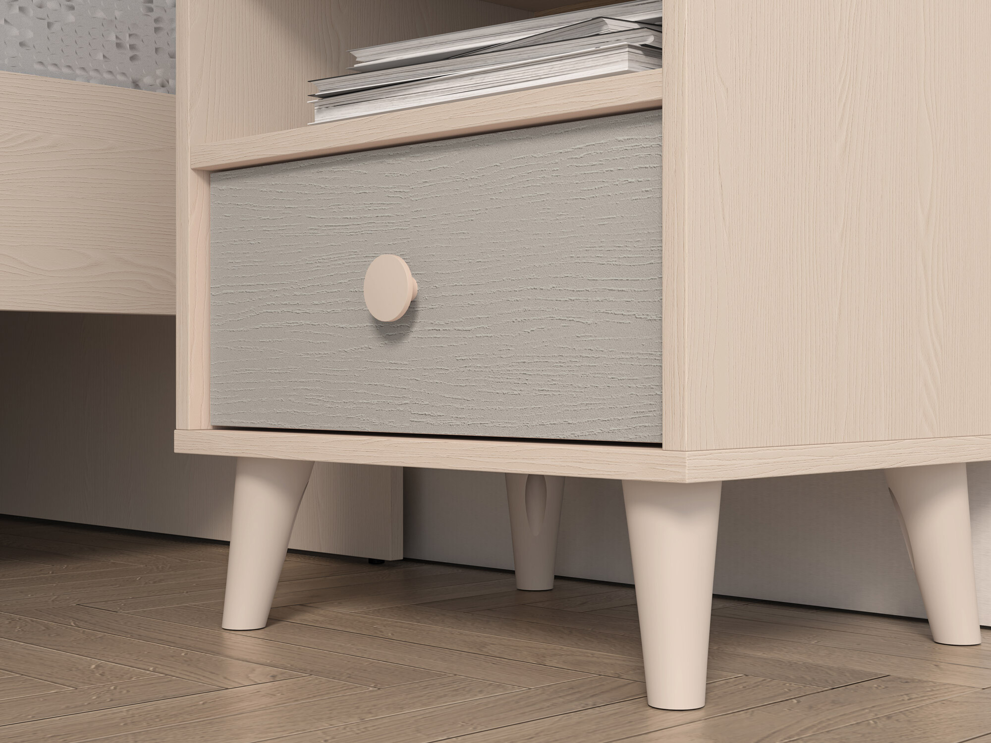 Прикроватная тумбочка Tortoli 108 (Серый)