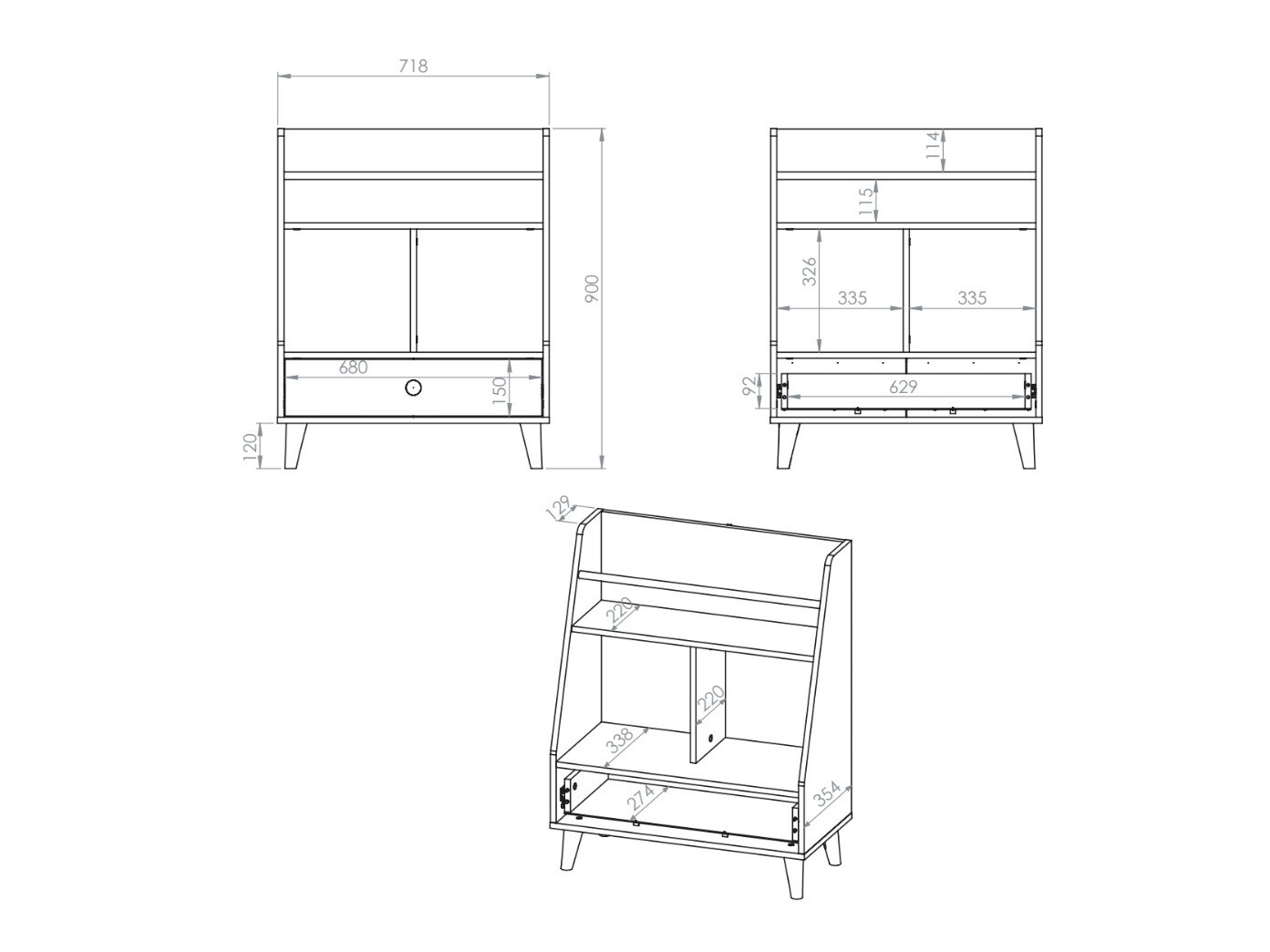 Стеллаж Tortoli 107 (Розовый)