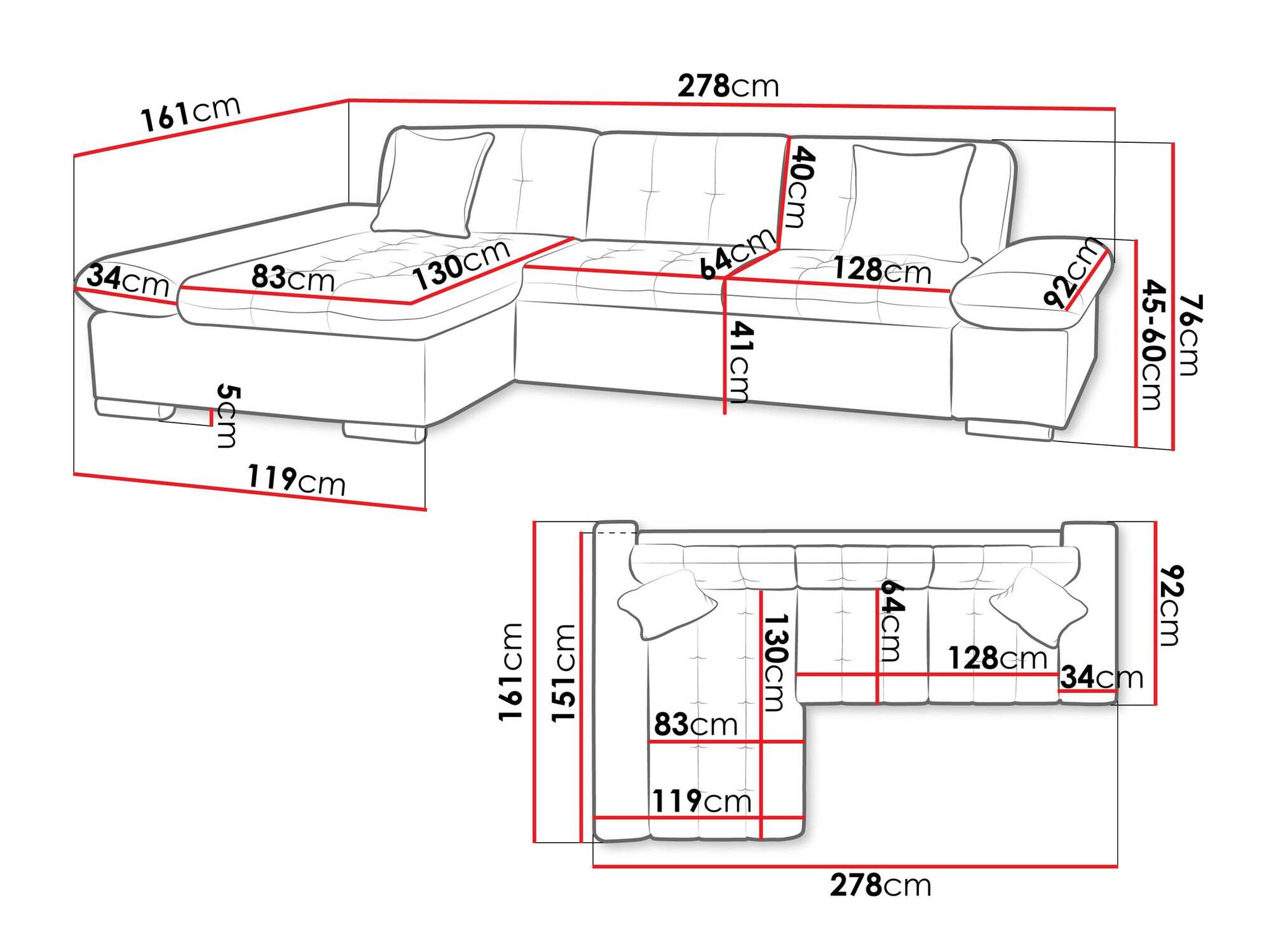 Угловой диван Comfivo 219 (Soft 011 + Soul 17)